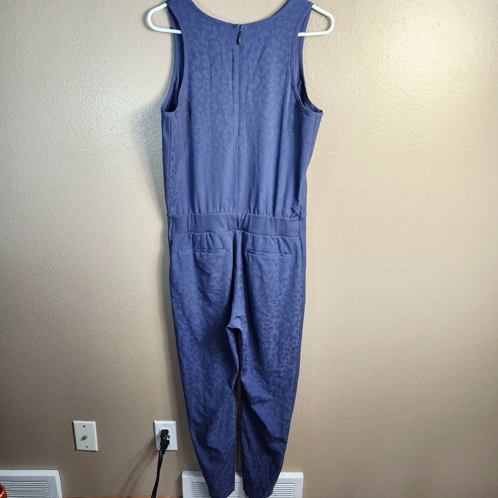 Athleta Athleta Jumpsuit |8| Brooklyn Textured Sleeveless One-Piece in Medieval Violet (Violet) Womens Size 30" / US 8 / IT 44 - 6 Thumbnail