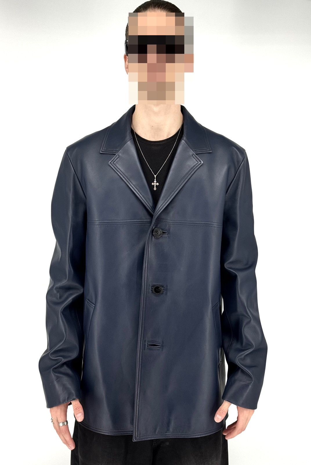 Prada Prada x Raf Simons Leather Lambskin Blazer Jacket Size US M / EU 48-50 / 2 - 1 Thumbnail