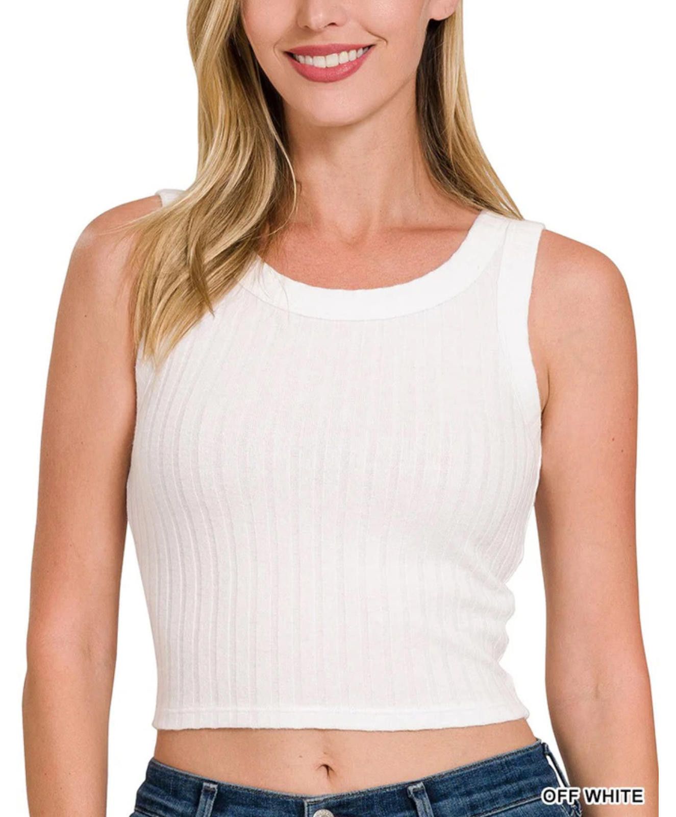 Other Zenana Ribbed Tank Crop Top (Ash Mocha) Size S / US 4 / IT 40 - 5 Thumbnail