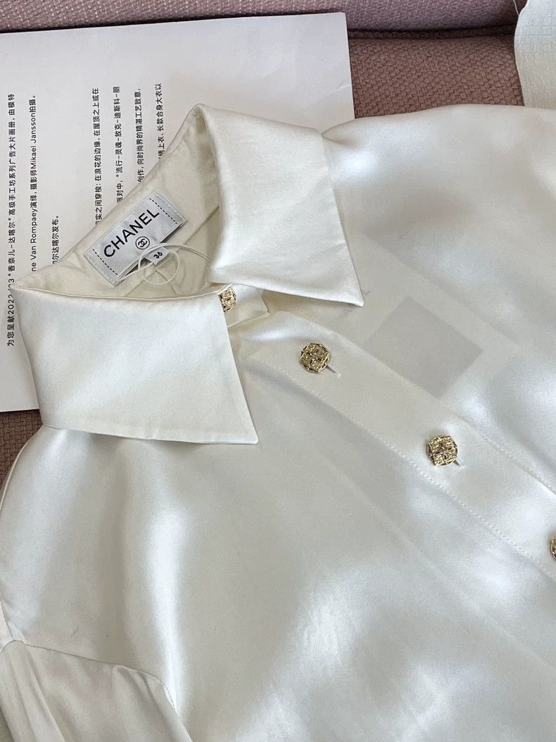 Chanel Chanel Silk shirt with long sleeves Size XS / US 0-2 / IT 36-38 - 2 Thumbnail