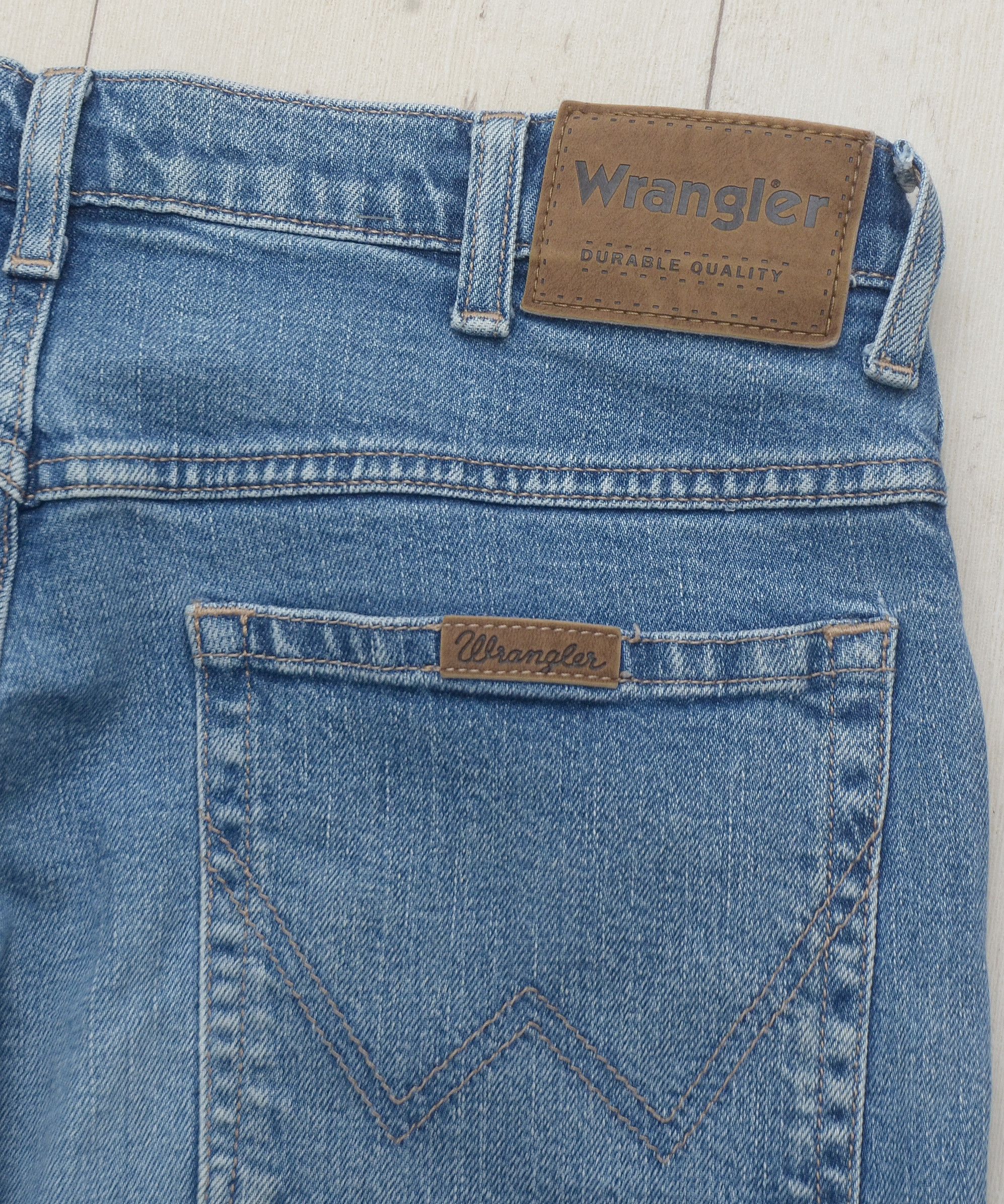 Vintage × Wrangler Vintage Y2K Wrangler Long Jeans 32x36 Distressed Light Wash Size US 32 / EU 48 - 8 Thumbnail