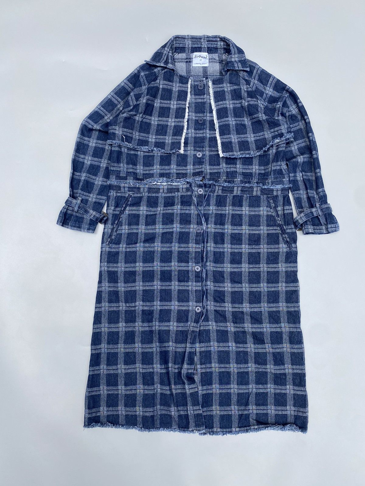 Japanese Brand Birthwork of Sanity Heart- 2in1- Denim Dress Size M / US 6-8 / IT 42-44 - 5 Thumbnail
