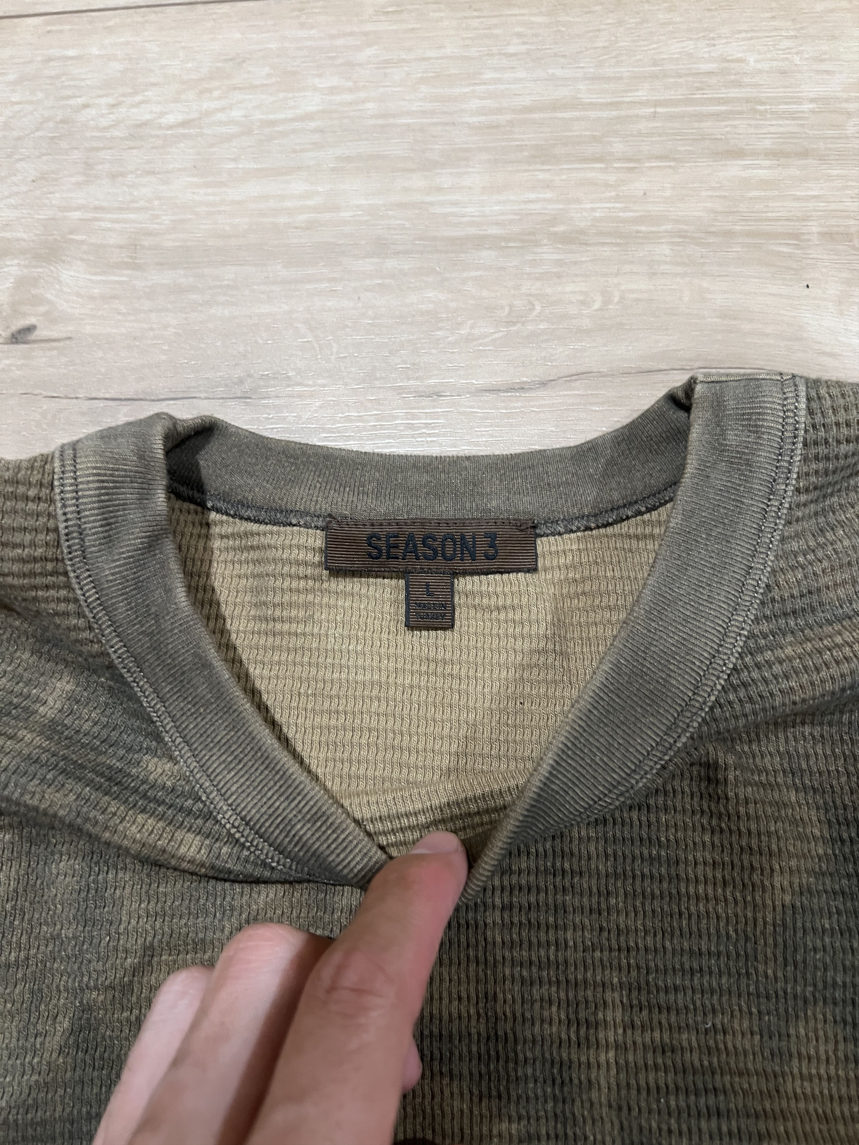 Yeezy Yeezy Season 3 Brown Camouflage Thermal LS Tee Raw Hem Size US L / EU 52-54 / 3 - 3 Thumbnail