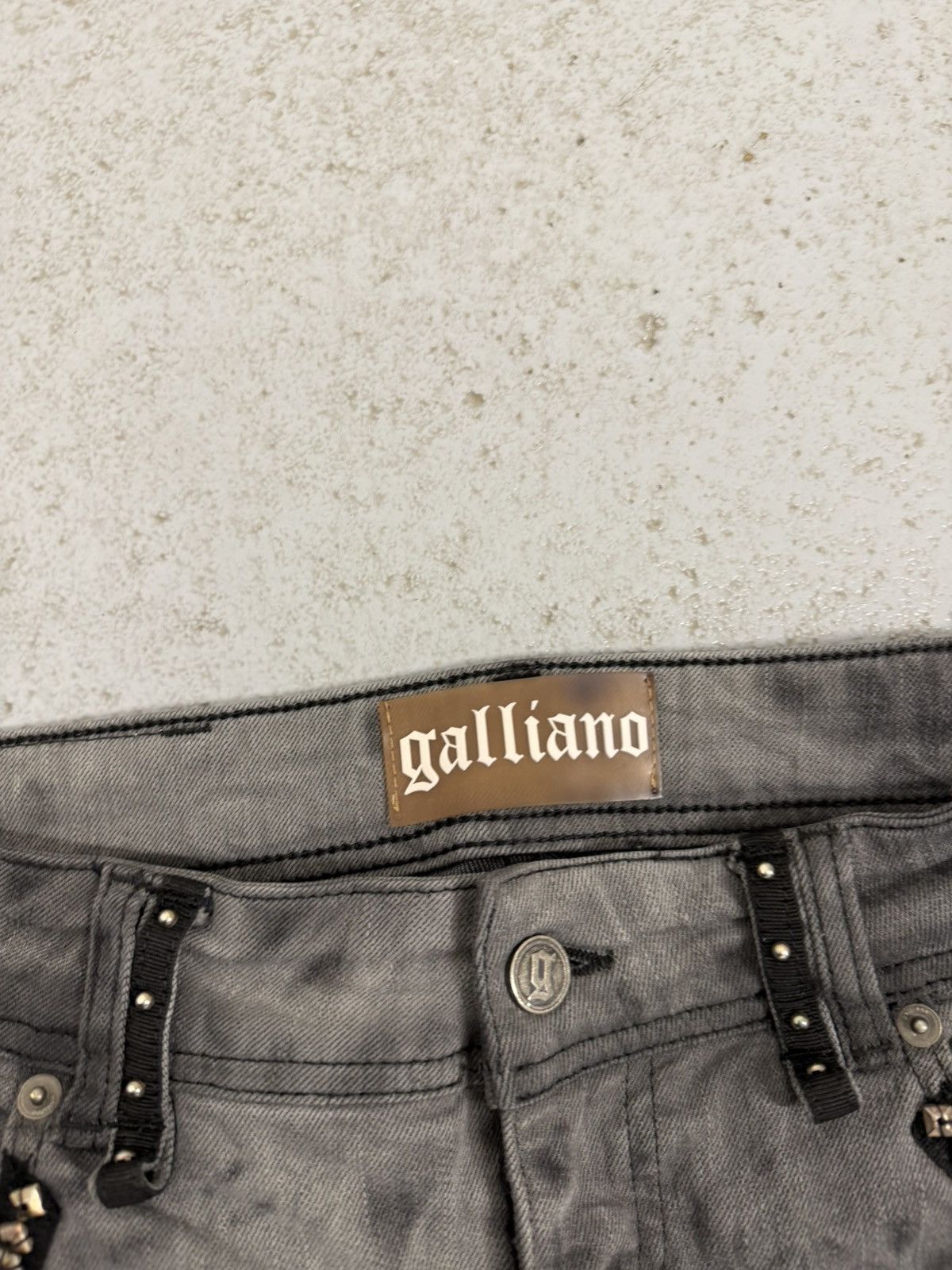 John Galliano Vintage John Galliano Studded Washed Skinny Jeans Unisex Size US 30 / EU 46 - 8 Thumbnail