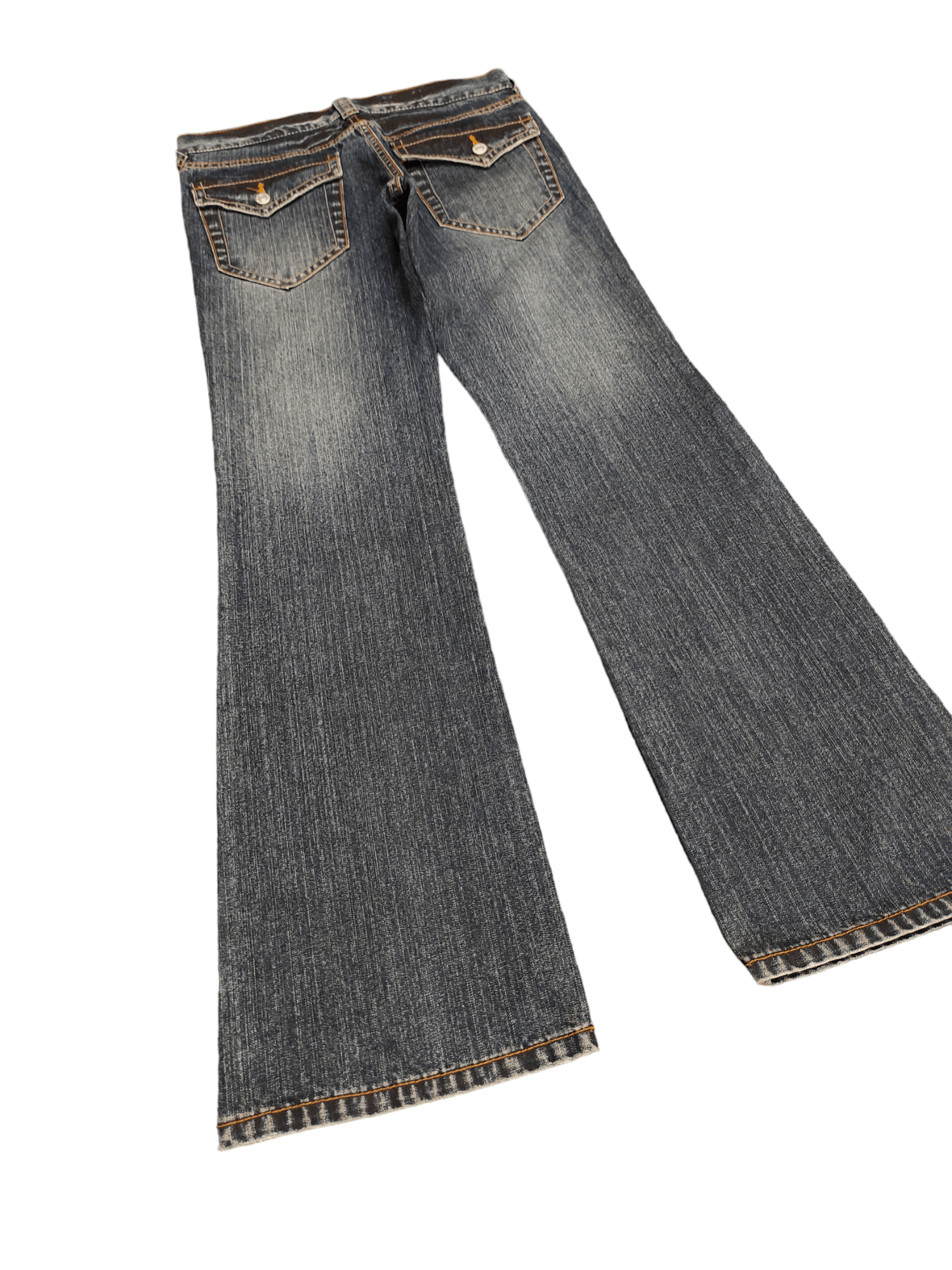 If Six Was Nine Flare Jeans Japan Waxed Faded Boot Cut Y2k Xfrm Fuga Style Size US 30 / EU 46 - 13 Thumbnail