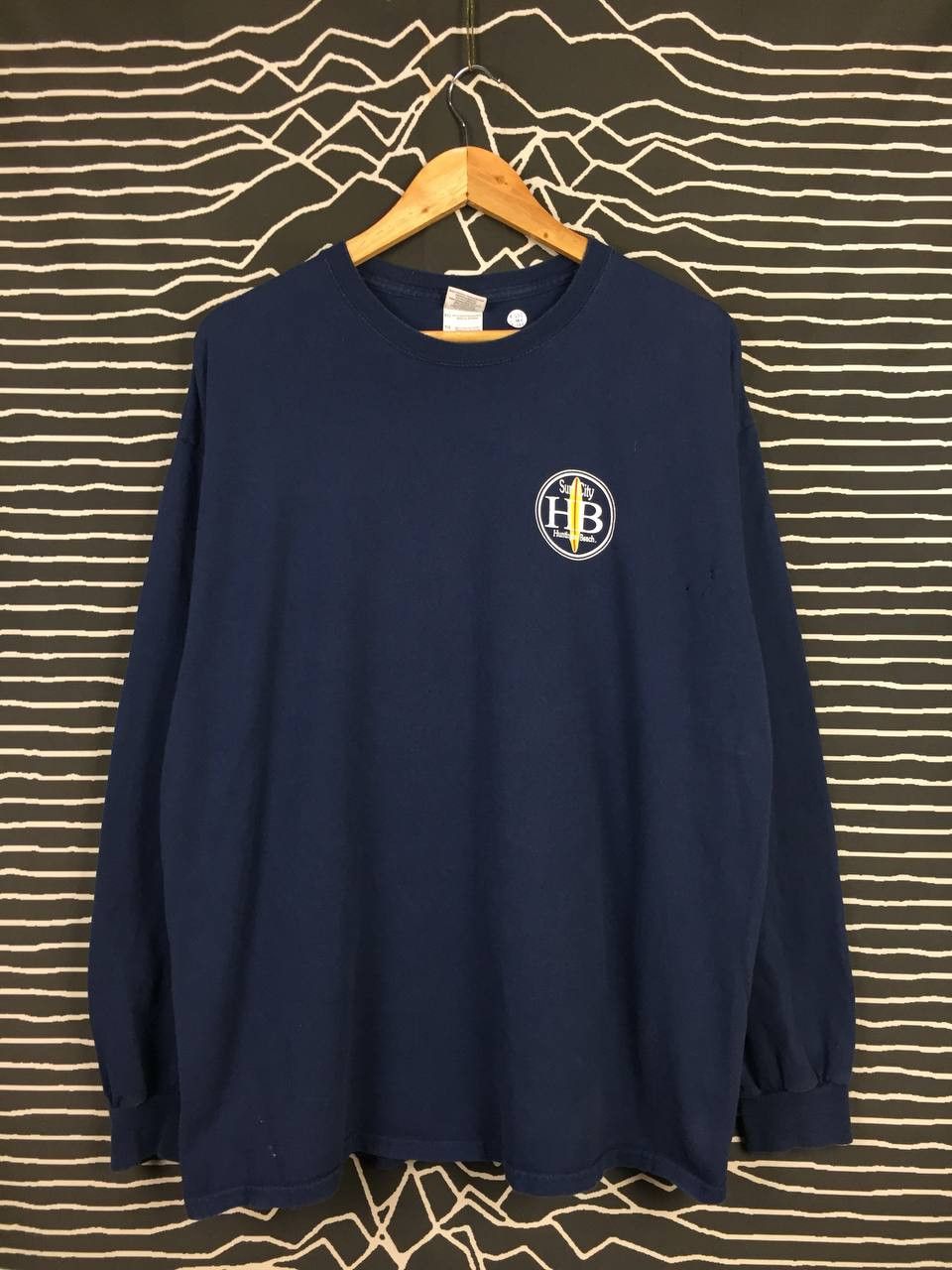 Vintage Vtg Surf City Huntington Beach Board Logo Longsleeve Tee Size US XL / EU 56 / 4 - 6 Thumbnail