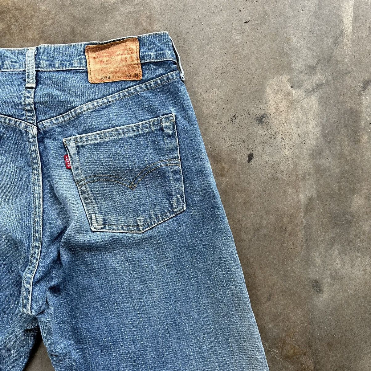 Levi's W30 Vintage Levi’s 503B Selvedge Distressed Faded Denim Jean Size US 30 / EU 46 - 15 Thumbnail