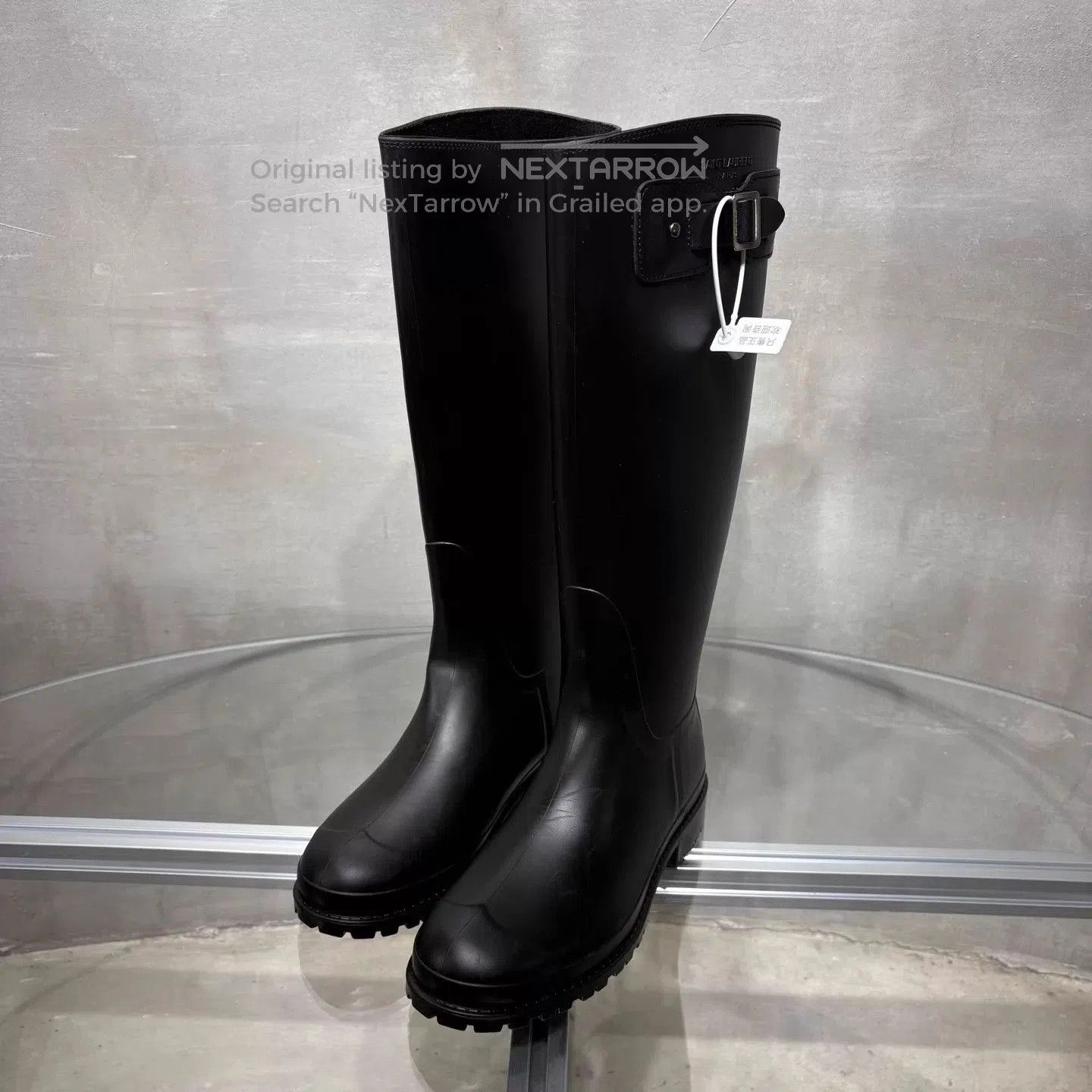 Saint Laurent Paris Saint Laurent Knee-High Black Rain Boots EU 38/ Size US 7.5 / IT 37.5 - 2 Thumbnail