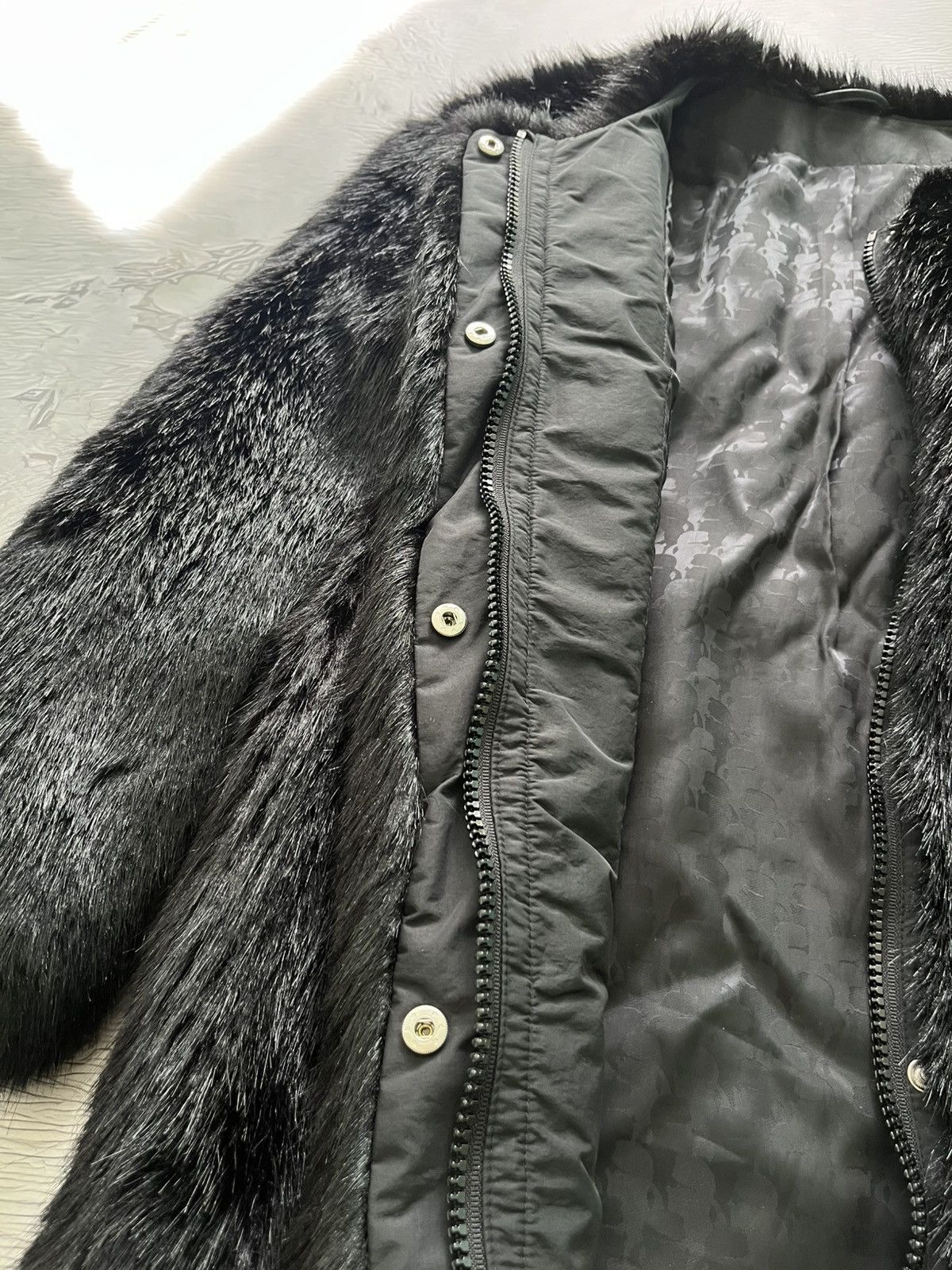 Karl Lagerfeld Karl Lagerfeld Faux Fur Coat Black Panther Jacket Luxury Size XS / US 0-2 / IT 36-38 - 13 Thumbnail