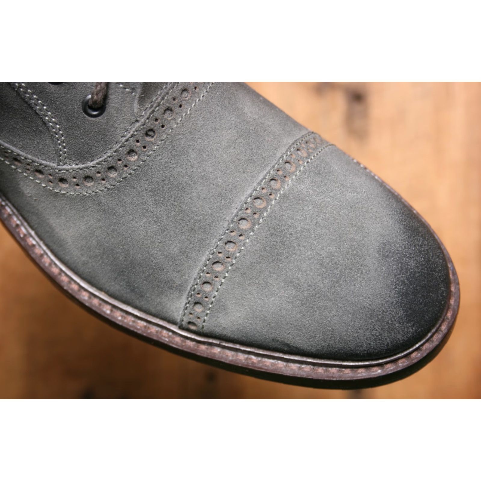Vintage MARTIN DINGMAN Everett Gray Burnished Suede Brogue Cap Toe Boots Sz. 8.5 M Mens Dress Shoes Size ONE SIZE - 6 Thumbnail