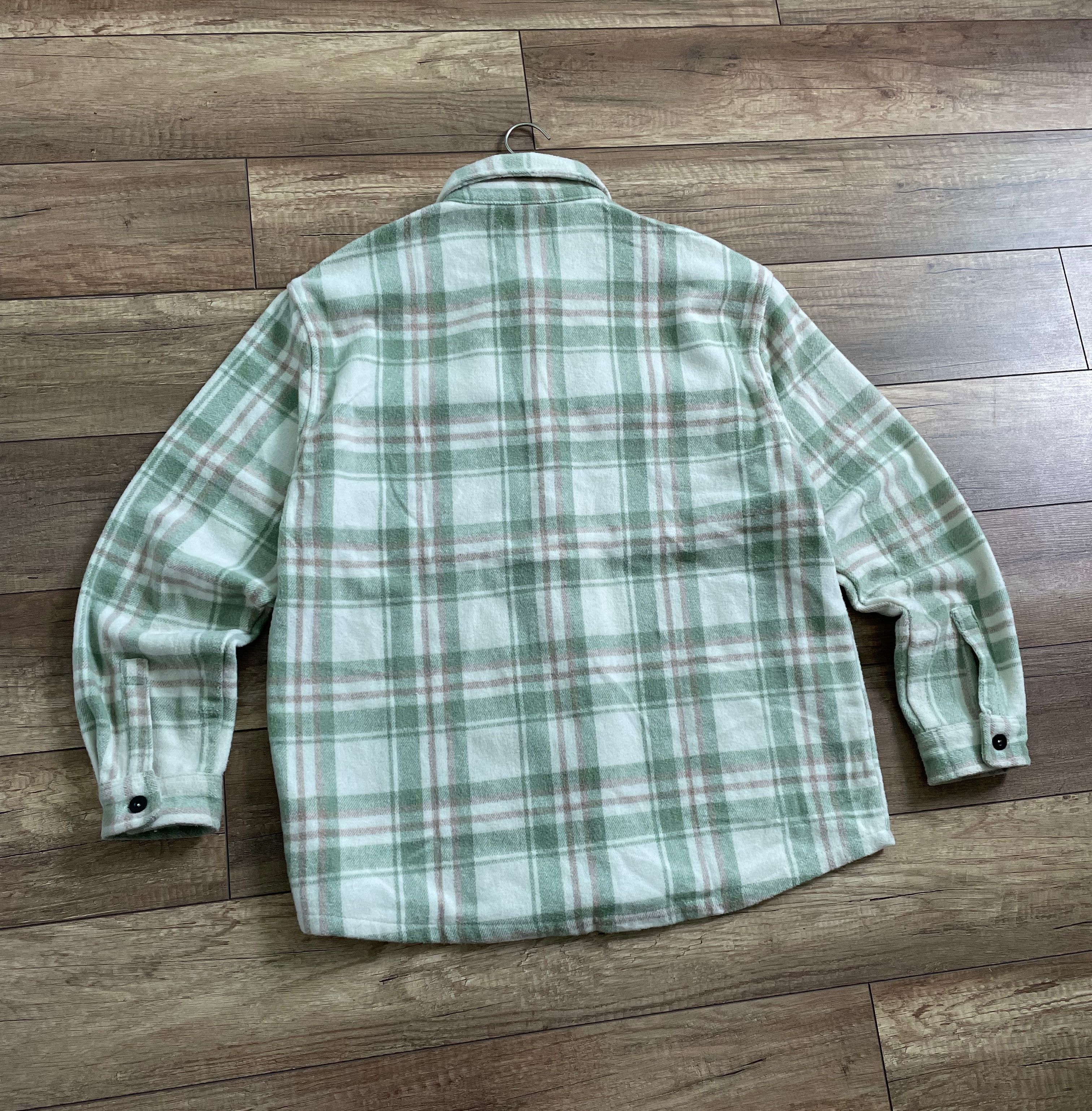 Bershka Vintage Style Bershka Flannel Checkered Over Shirt Jacket Size US XL / EU 56 / 4 - 2 Thumbnail