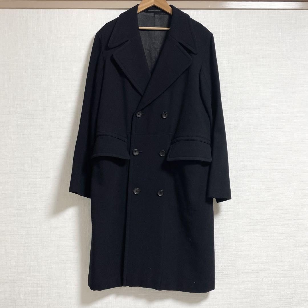 image of Yohji Yamamoto Pour Homme Y's Vintage Double Chester Coat in Black, Men's (Size 2XL)