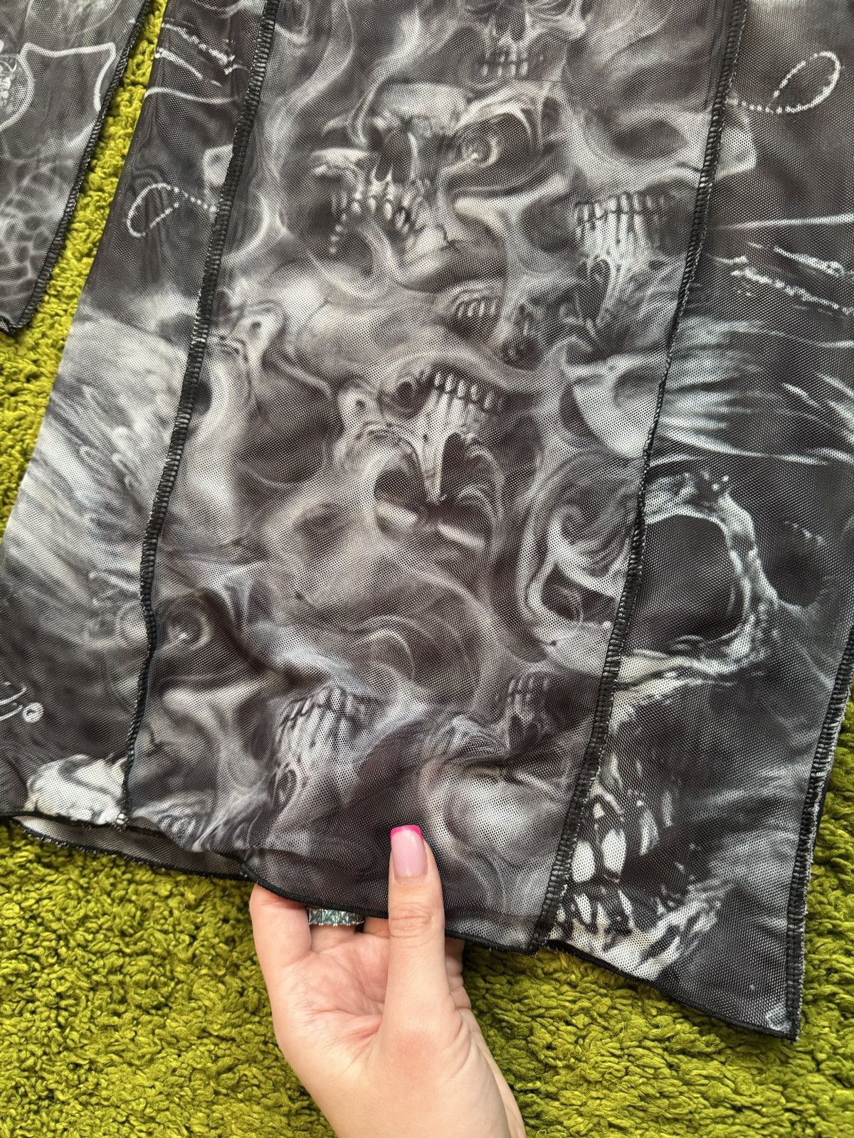 Designer Avant Garde mesh JPG Gaultier style Y2K Skull skeleton dress Size M / US 6-8 / IT 42-44 - 5 Thumbnail