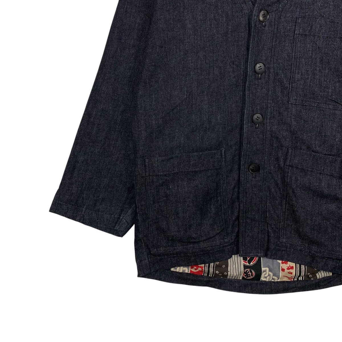 Japan Rags SAKAMOTO DENIM Blue Indigo Button Jacket #2580-C116 Size US S / EU 44-46 / 1 - 3 Thumbnail
