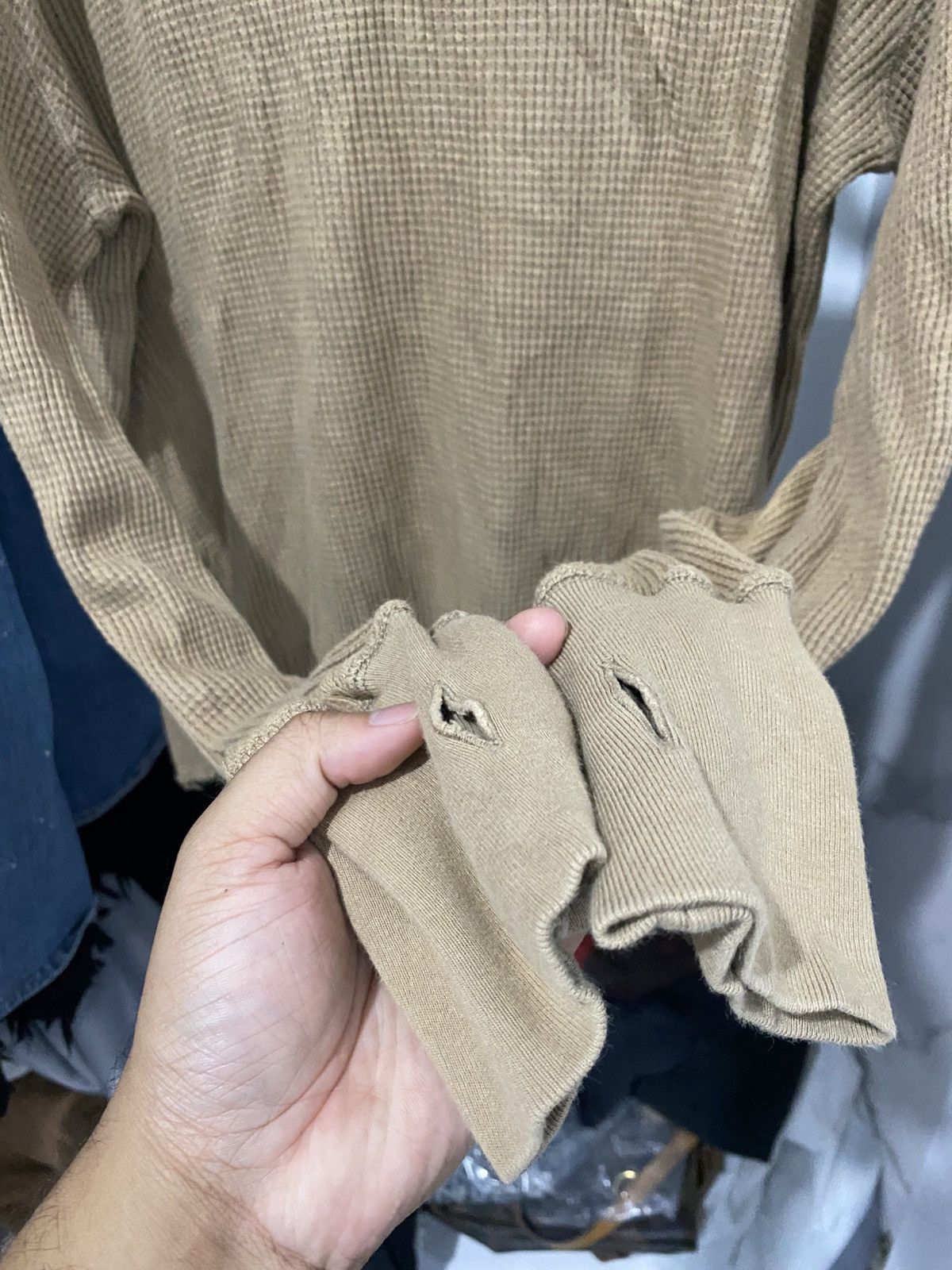 If Six Was Nine × Japanese Brand × Le Grande Bleu (L.G.B.) Japanese Waffle Longsleeve Numbernine Kmrii Styled Size US XL / EU 56 / 4 - 4 Thumbnail