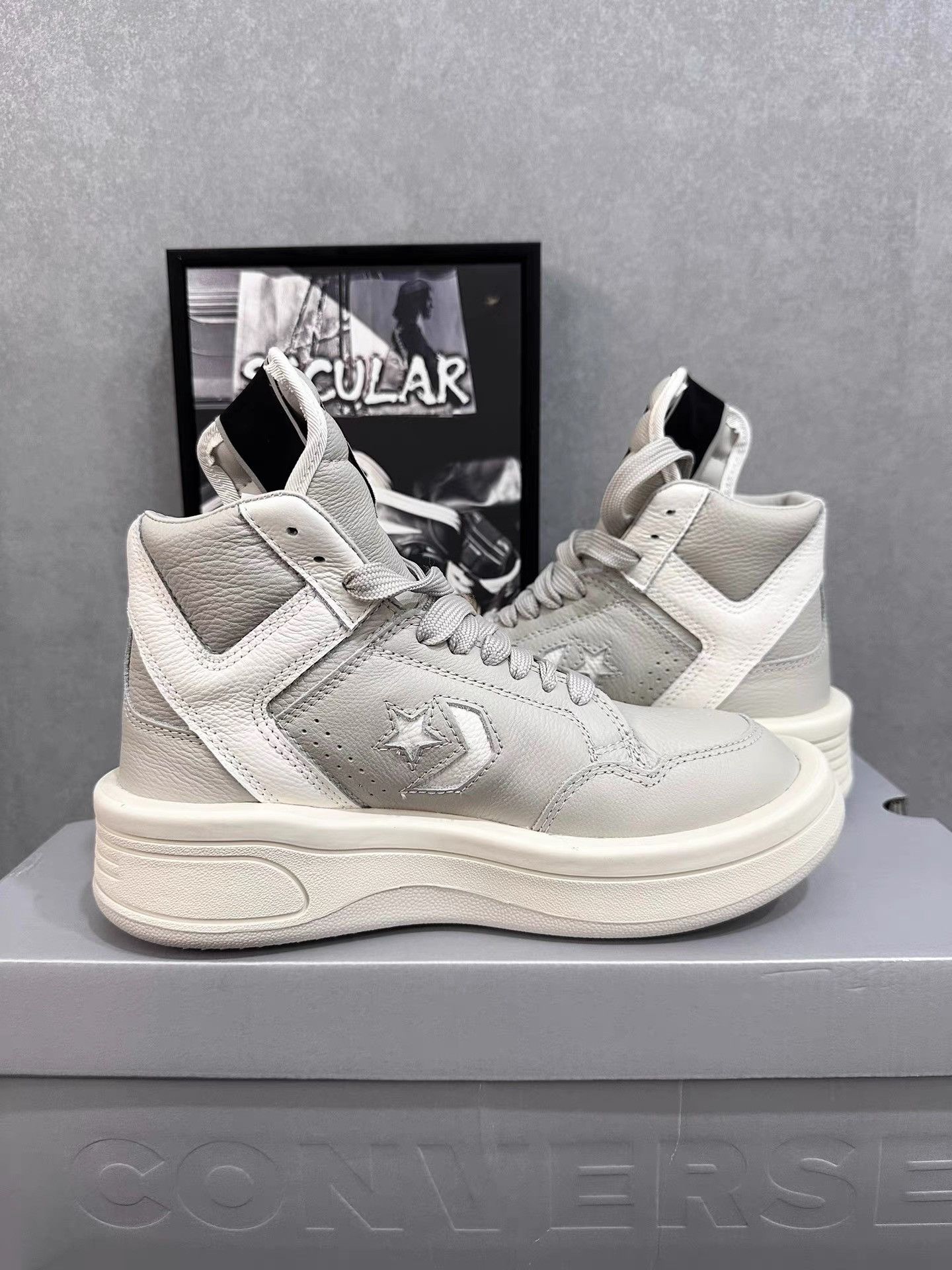 Rick Owens Rick Owens x Converse 24FW Grey Co-branded K34 Size US 5.5 / EU 38 - 6 Thumbnail