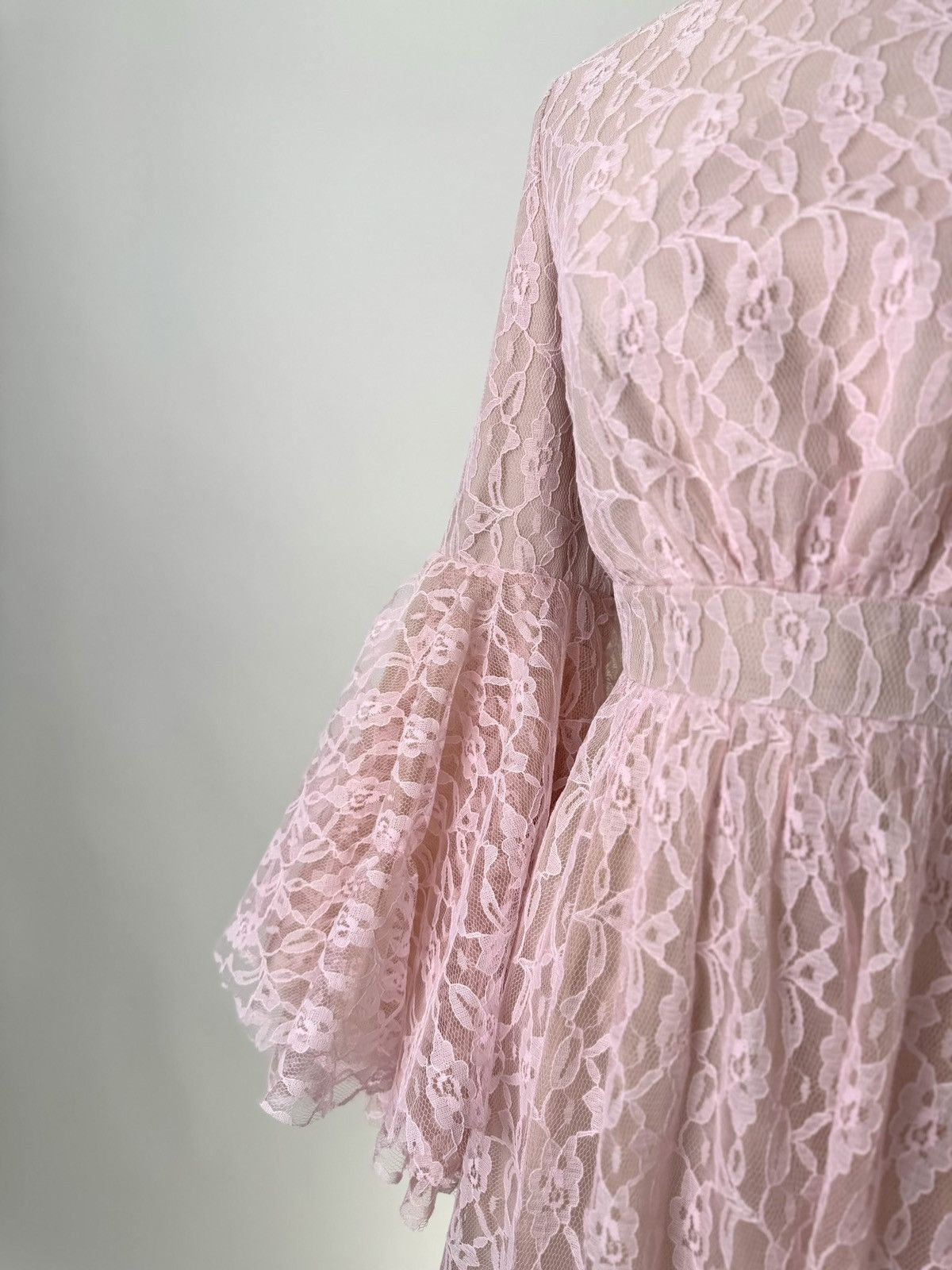 Other Preloved US 8 Anna Augusta Pink Lace Maxi Evening Dress Size M / US 6-8 / IT 42-44 - 7 Thumbnail