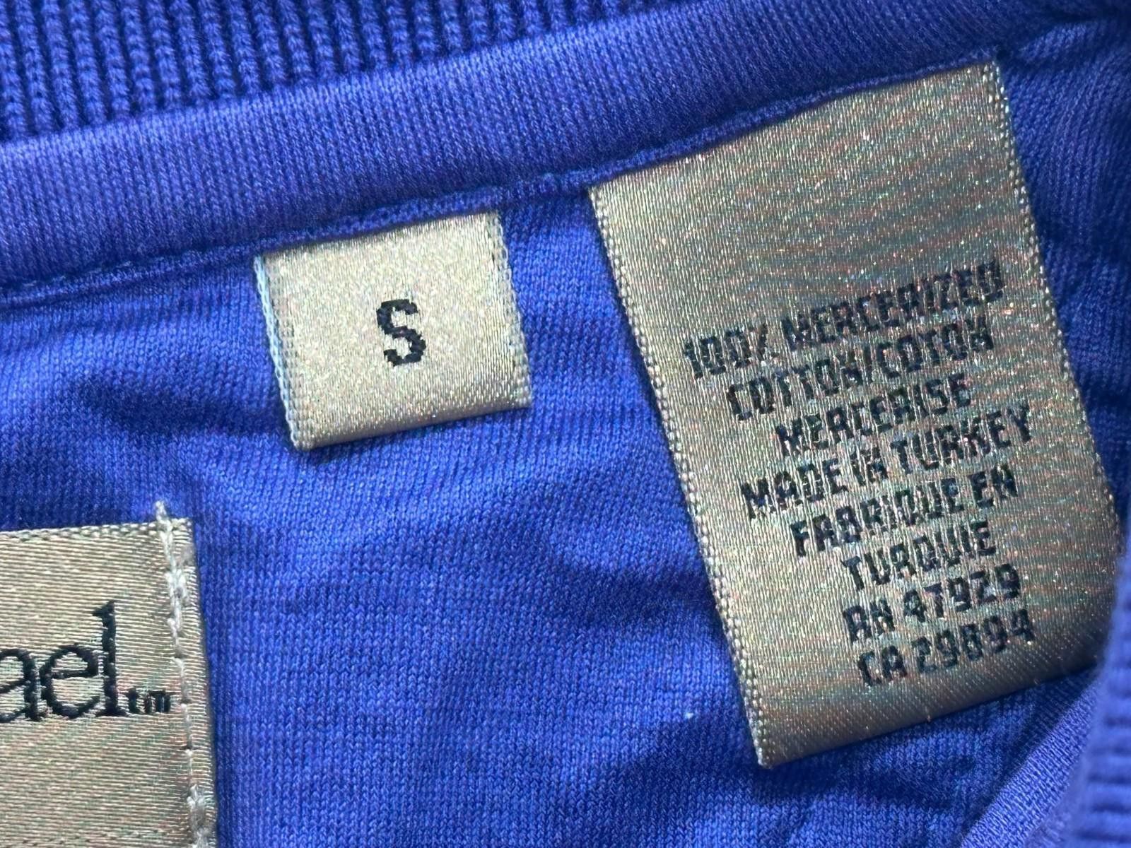 Tricots St. Raphael Tricots St Raphael 1/4 Button Cotton Polo Shirt Blue Mens S Size US S / EU 44-46 / 1 - 8 Thumbnail