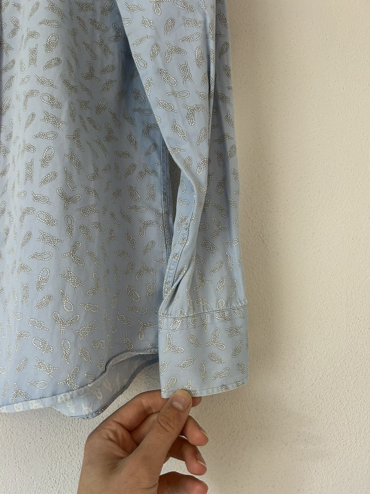 Gucci Gucci Light Blue Bee Embroidered Shirt - Size 38 Size US S / EU 44-46 / 1 - 8 Thumbnail