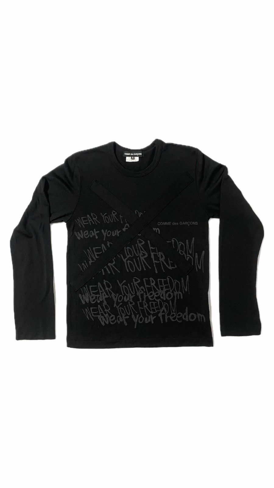 image of Archival Clothing x Comme Des Garcons Unisex 2011 Comme Des Garcons Wear Your Freedom Long sleeve T