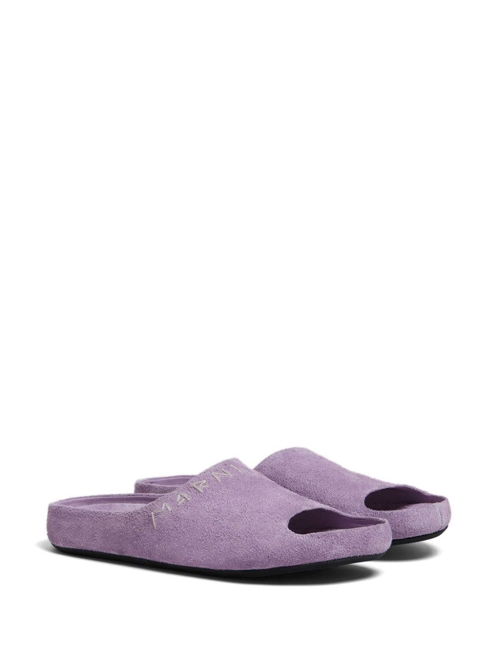 Marni o1w1db11125 Fusslide Suede Sandals in Purple Size US 9 / EU 42 - 1 Thumbnail