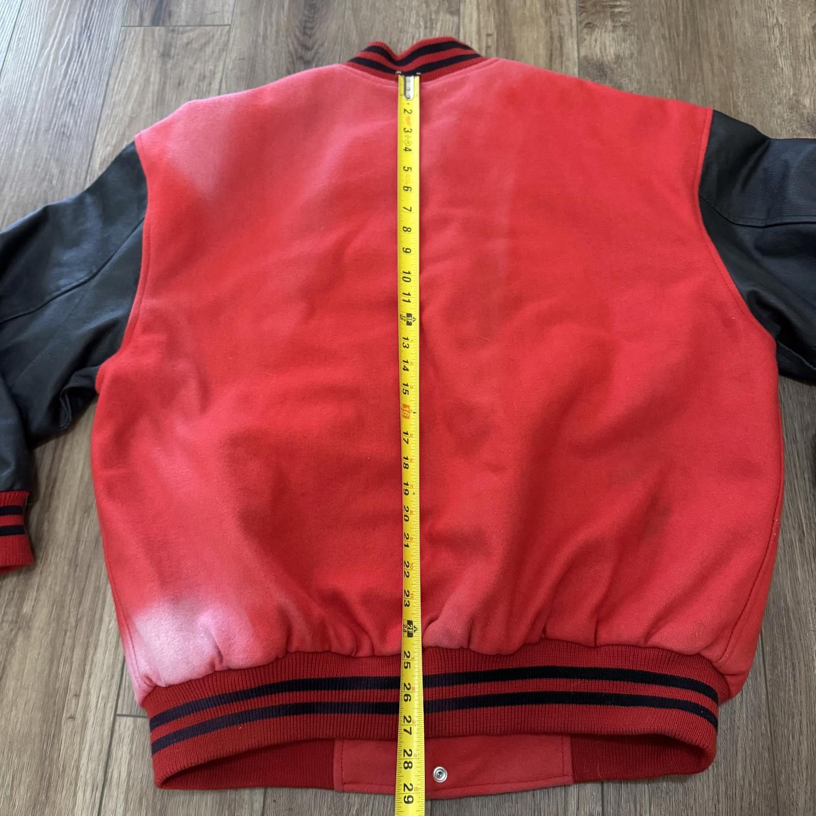 Other Vintage 80s Letterman Varsity Wool Leather Jacket Blank Size US XXL / EU 58 / 5 - 8 Thumbnail