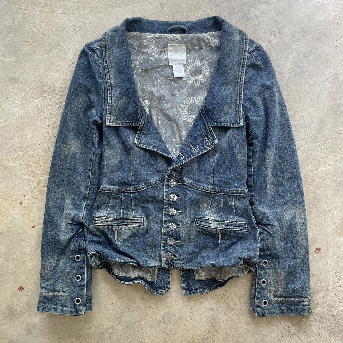 Le Grande Bleu (L.G.B.) Grail🔥 Diesel Archive Denim Crop Punk Lgb Style Women Jacket Size XS / US 0-2 / IT 36-38 - 1 Thumbnail