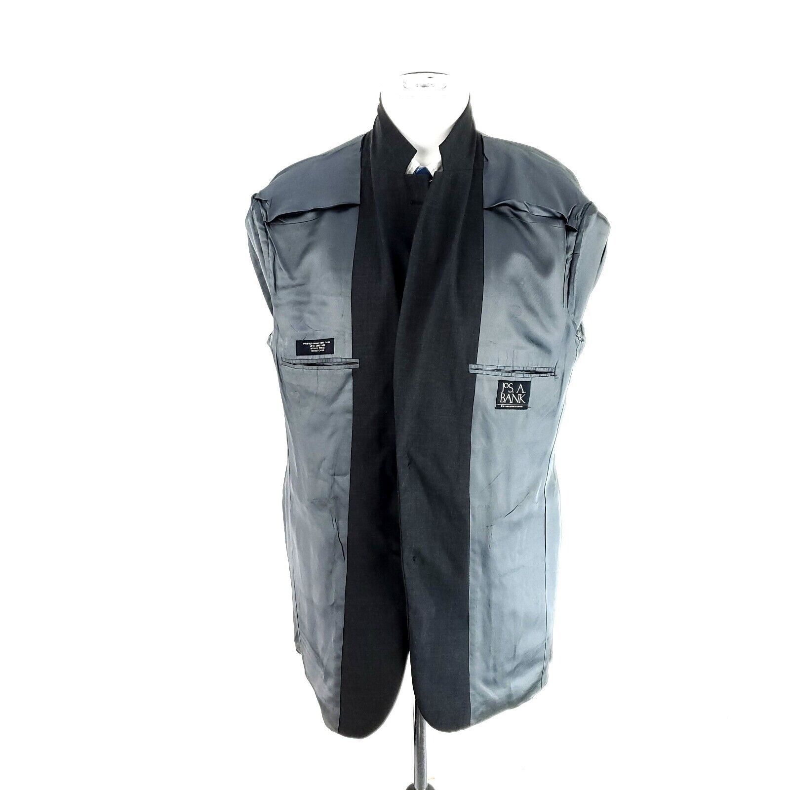 Jos. A. Bank Jos A Bank Wool 2 Button Blazer 42L Gray Size 42L - 9 Thumbnail