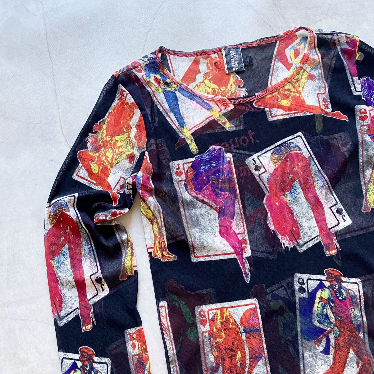 Jean Paul Gaultier Jean Paul Gaultier Erotic Card Mesh Long Sleeve T-Shirt Tee Size L / US 10 / IT 46 - 5 Thumbnail