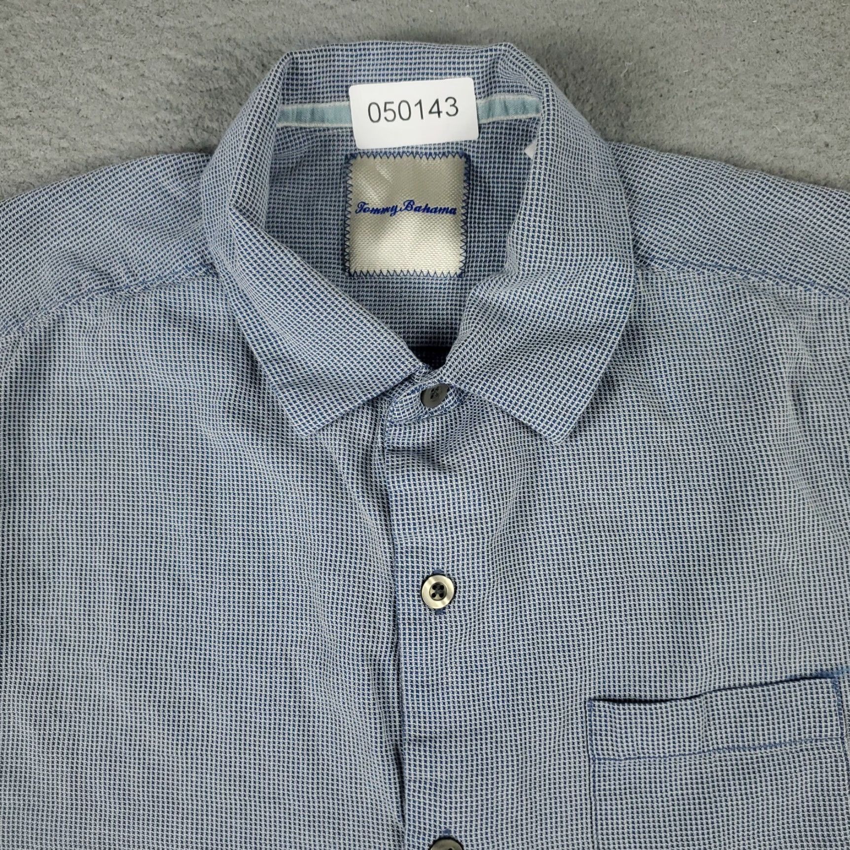 Tommy Bahama Tommy Bahama Shirt Mens Medium Blue Solid Button-Up Short Sleeve Silk Hawaiian Aloha Casual Mens Size US M / EU 48-50 / 2 - 2 Thumbnail