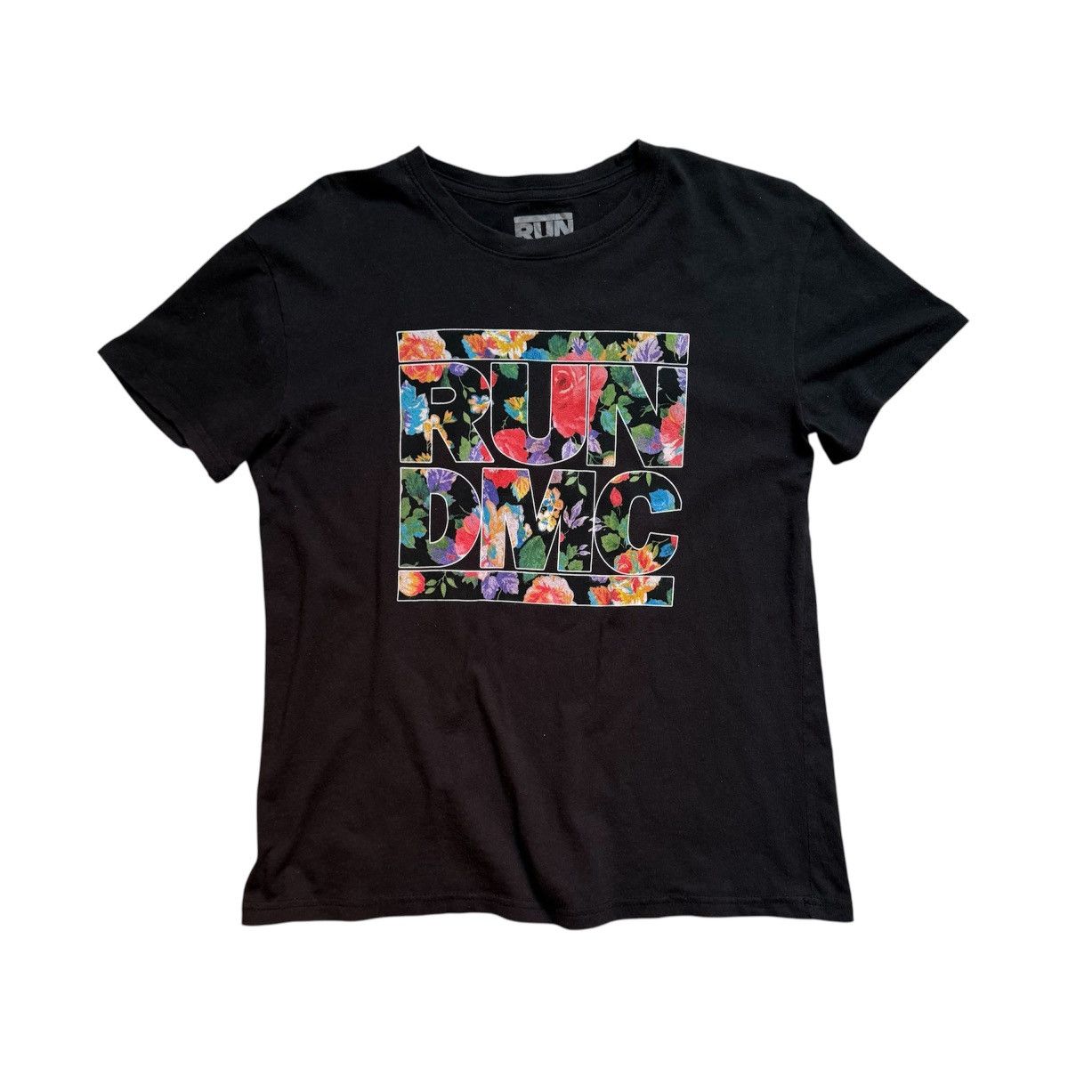 RUN DMC × Rap Tees RUN DMC Floral Logo T-Shirt Size M / US 6-8 / IT 42-44 - 1 Thumbnail