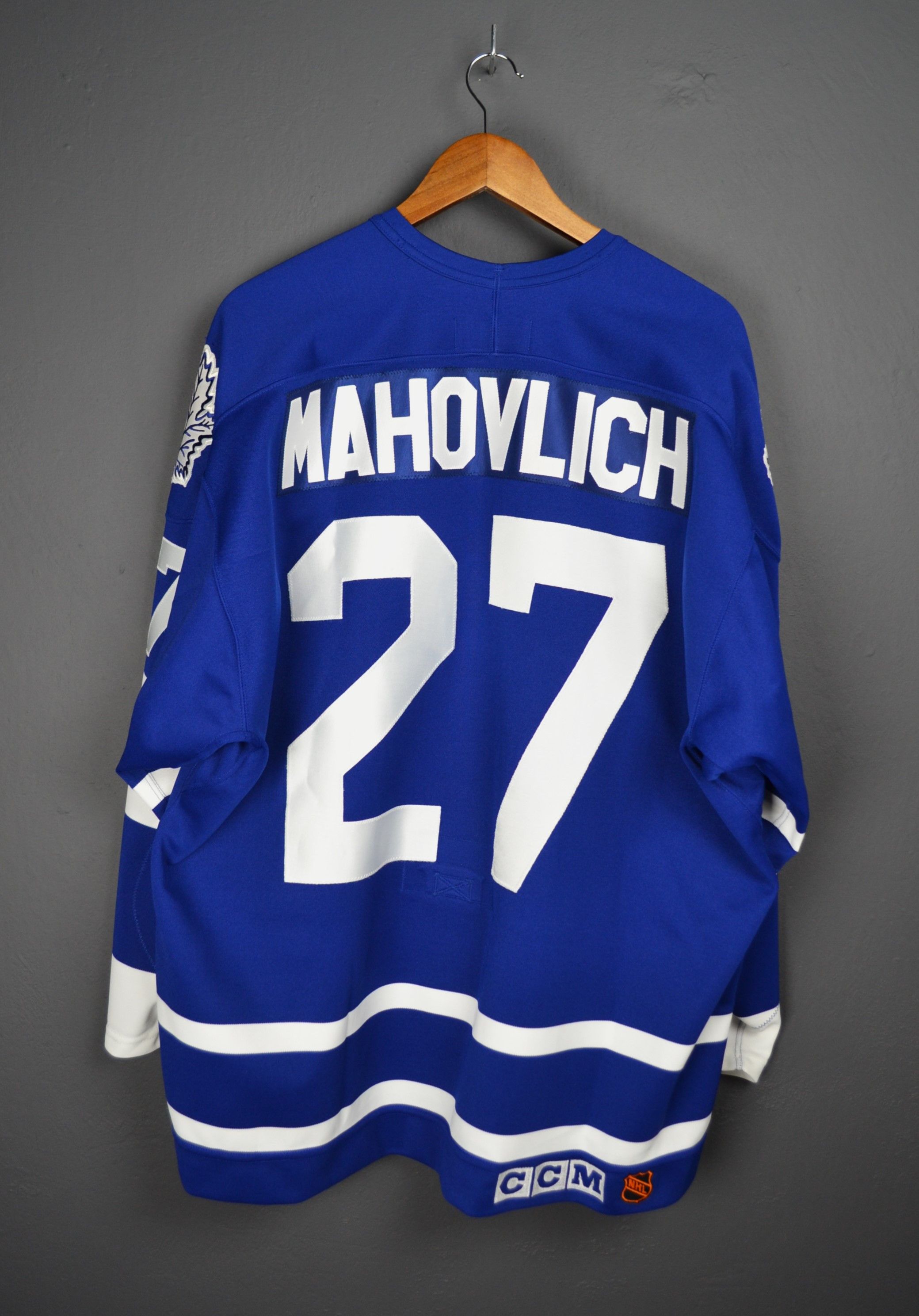 Ccm Toronto Maple Leafs 27 Frank Mahovlich Signed CCM 90s Size US L / EU 52-54 / 3 - 4 Thumbnail