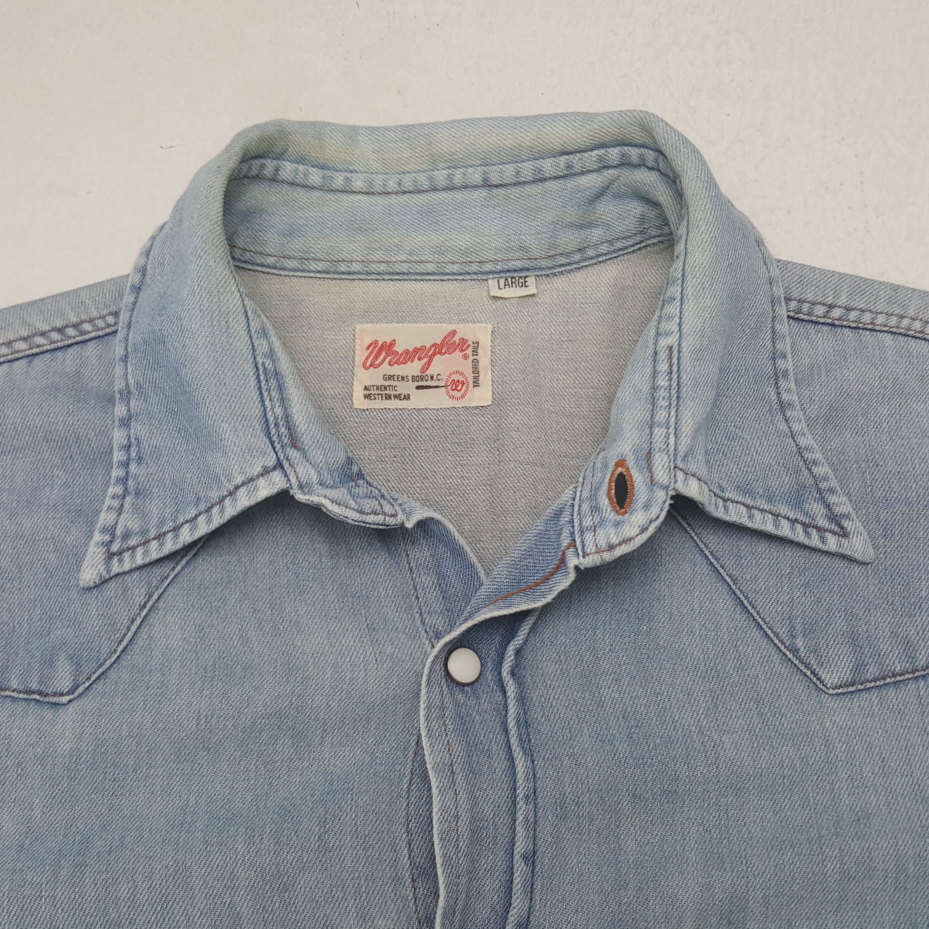 Wrangler Vintage Wrangler Japanese Denim Button Up Shirt Size US M / EU 48-50 / 2 - 4 Thumbnail