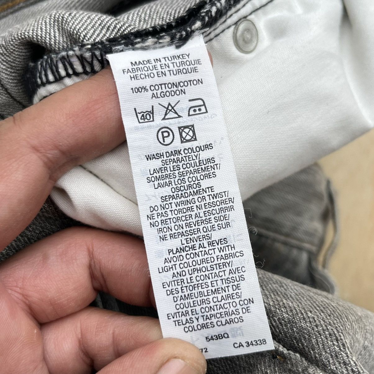 FCUK FCUK JEANS JAPANESE BRAND GREY REGULAR STRAIGHT / GOA JAPAN Size US 32 / EU 48 - 4 Thumbnail