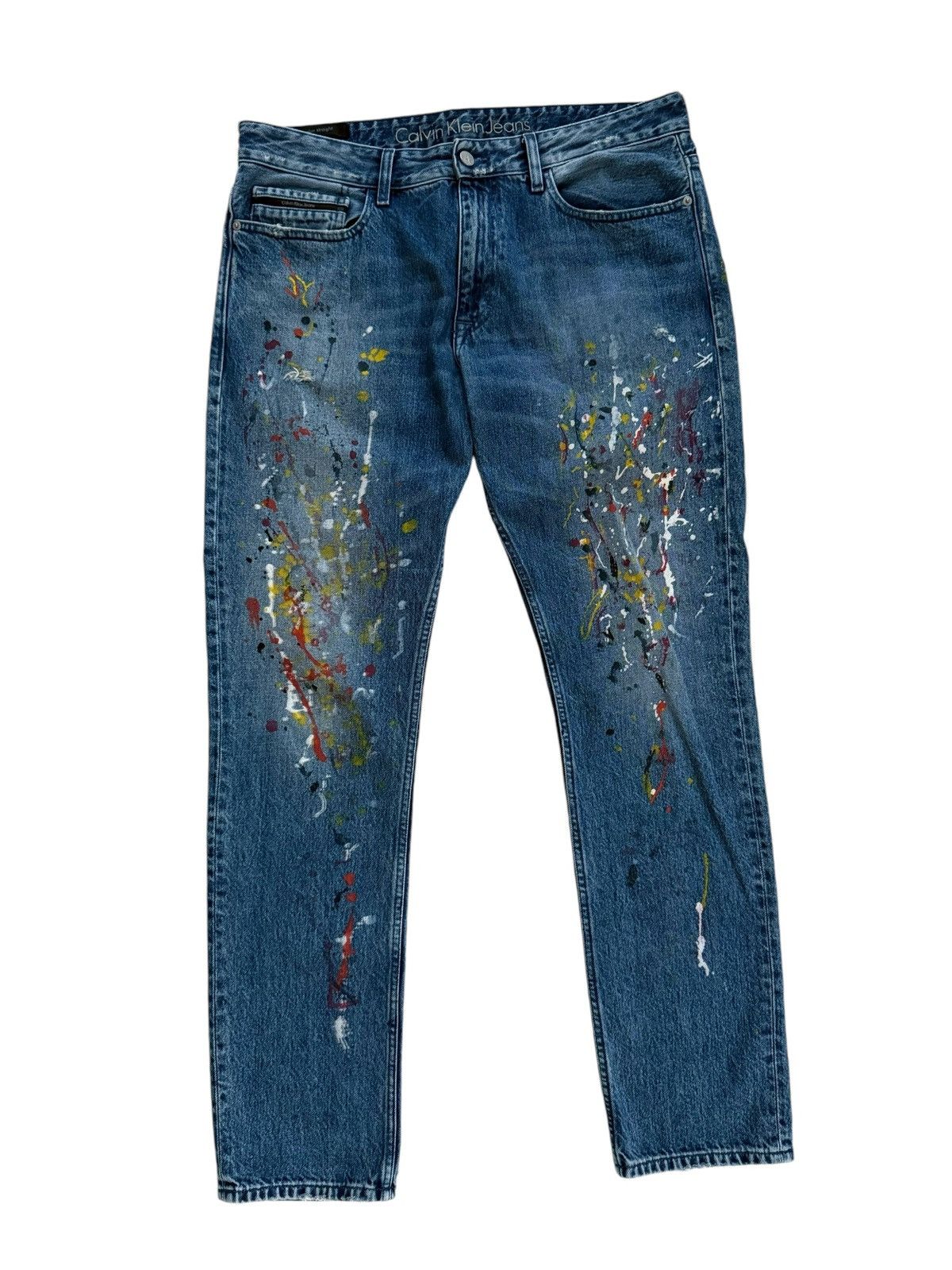 Calvin Klein Calvin Klein paint denim Size US 34 / EU 50 - 1 Thumbnail