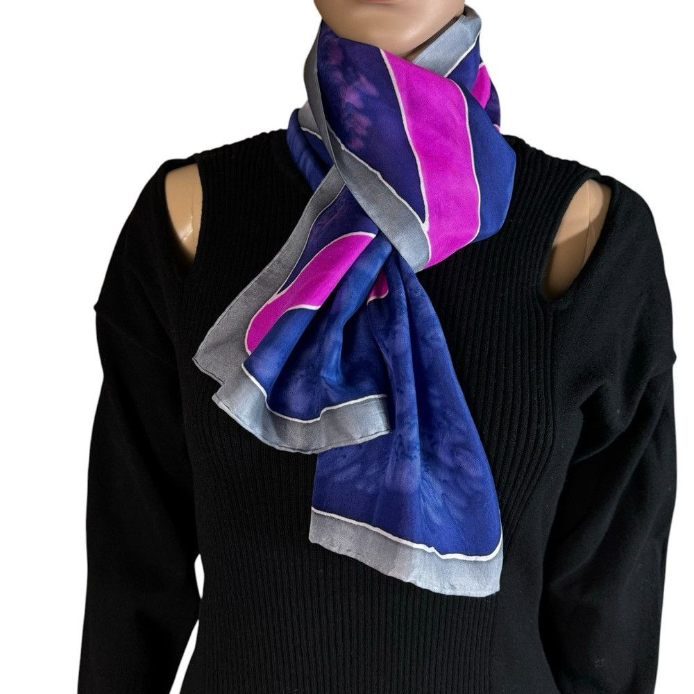 Other Hand-Dyed Silk Rectangle Scarf 12'' x 58'' Size ONE SIZE - 3 Thumbnail
