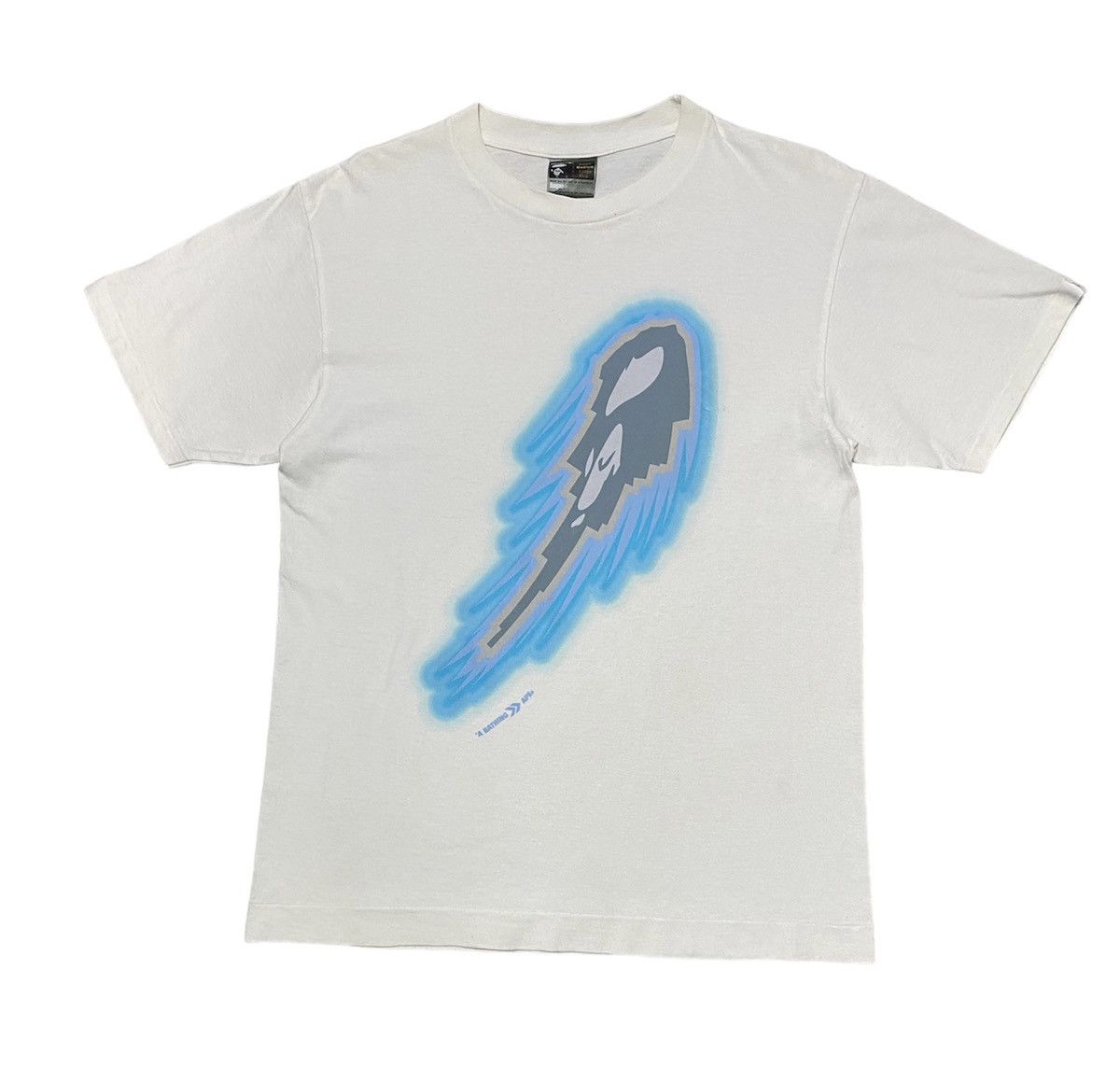 image of vintage Bape Shirt Big Logo Printed in White, Men's (Size Medium)