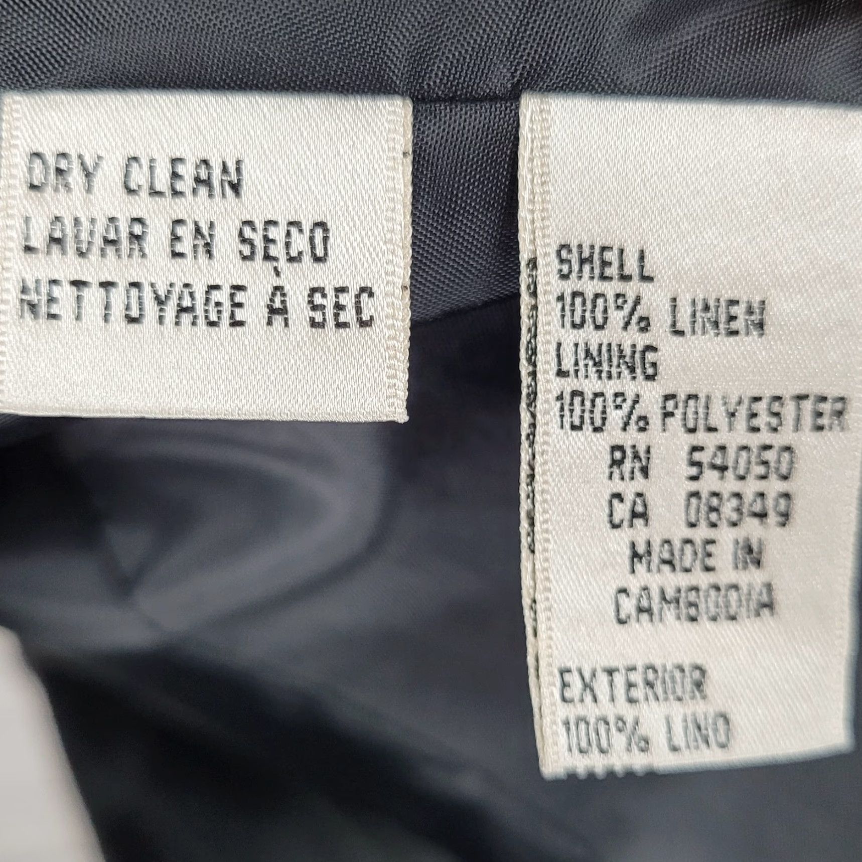 Evan Picone Evan Picone Blazer Women Dress 100% Linen Lightweight Notch Buttoned Black Size 10 Size L / US 10 / IT 46 - 4 Thumbnail