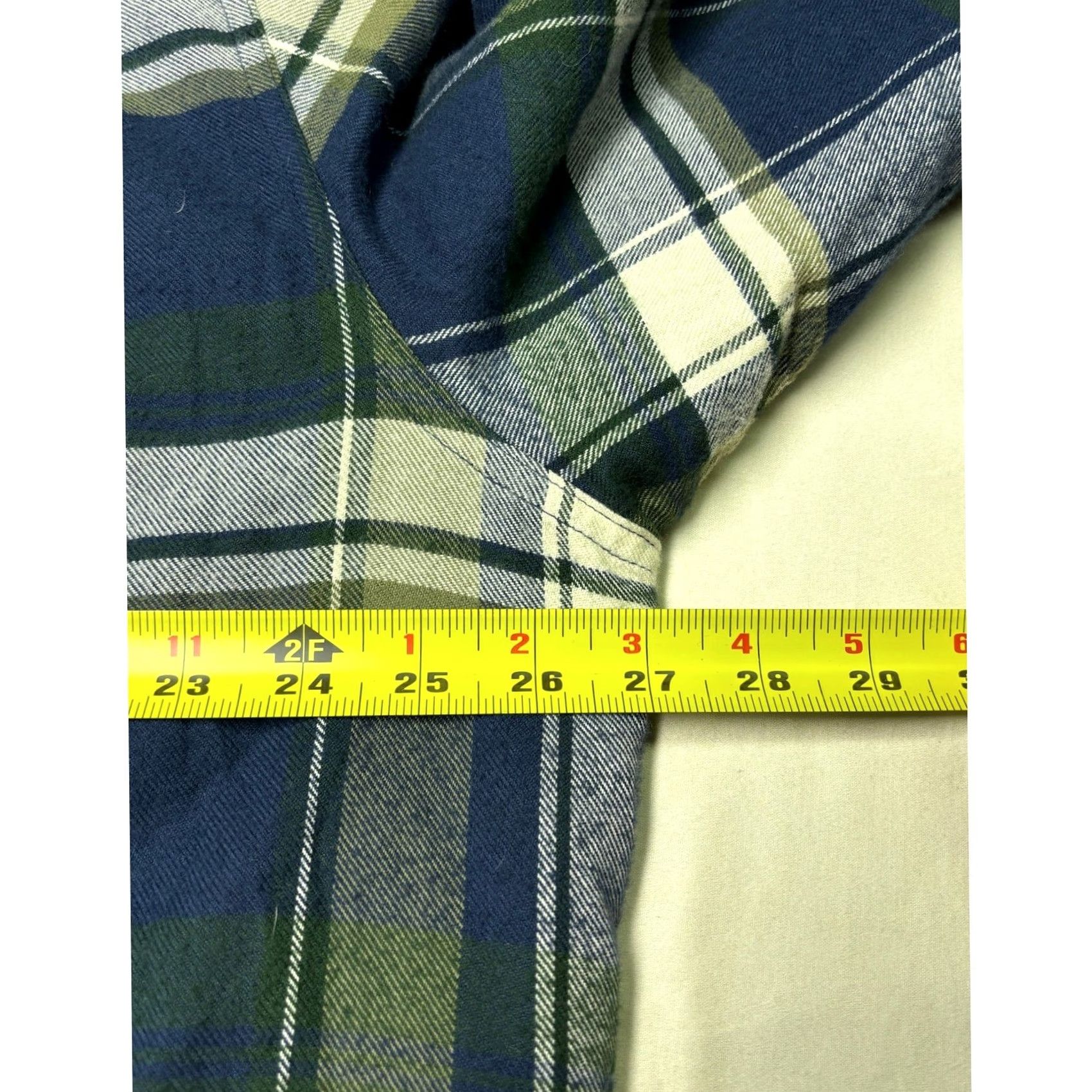 Vintage L.L. Bean Fleece Lined Flannel Shirt Jac Mens XL Tall Plaid Navy Green 298190 Size US XL / EU 56 / 4 - 7 Thumbnail