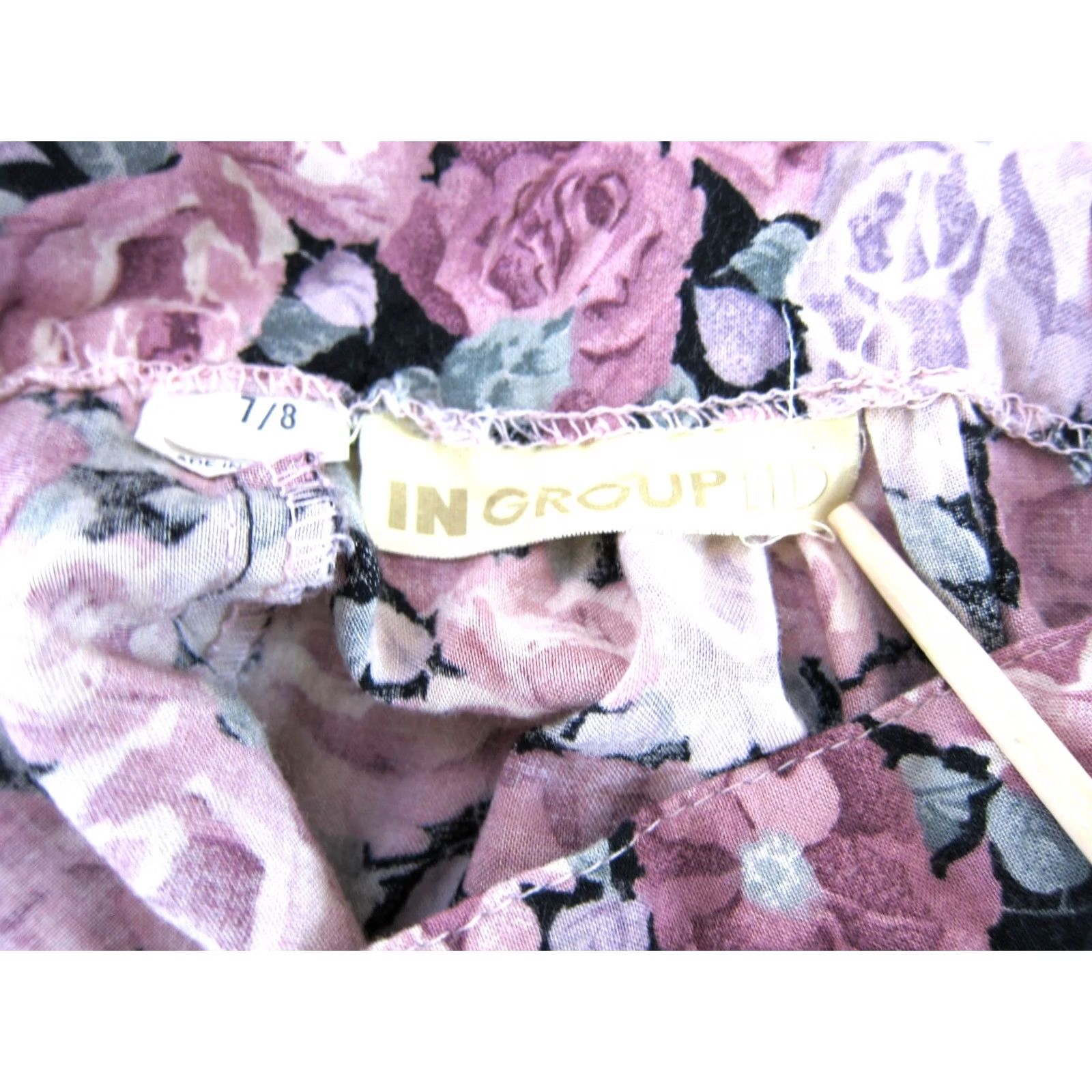 Vintage VINTAGE IN GROUP LTD Pink Floral Maxi Skirt XS Pockets Pleated Rose Bohemian Spring Summer Women Slim fit RIY Size 26" / US 2 / IT 38 - 3 Thumbnail
