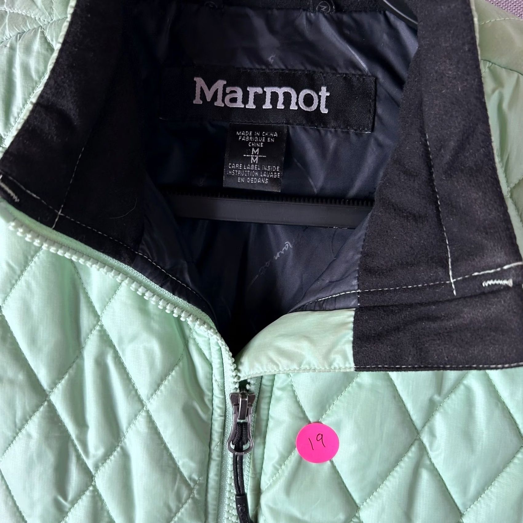 Marmot Marmot Womens Vest Medium Mint Green Black Outdoor Hiking Quilted Full Zip Size M / US 6-8 / IT 42-44 - 2 Thumbnail