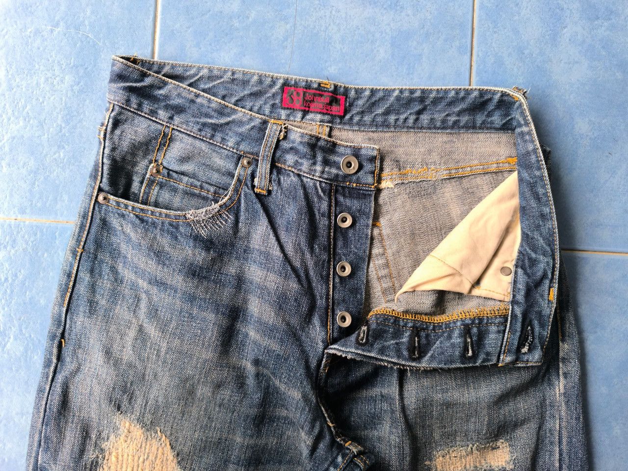 Kapital Johnbull Kojima Japan Kapital Style Patchwork denim Size US 31 - 5 Thumbnail