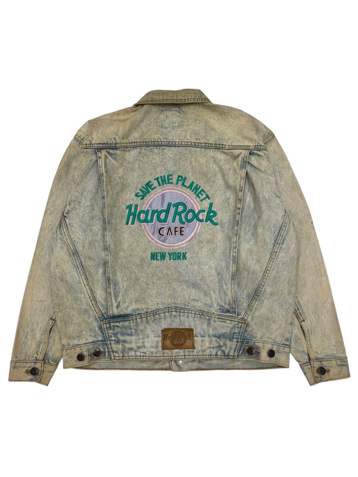 Hard Rock Cafe 🔥VINTAGE HARD ROCK CAFE NEW YORK ACID MUD WASH DENIM JACKET Size US M / EU 48-50 / 2 - 1 Thumbnail