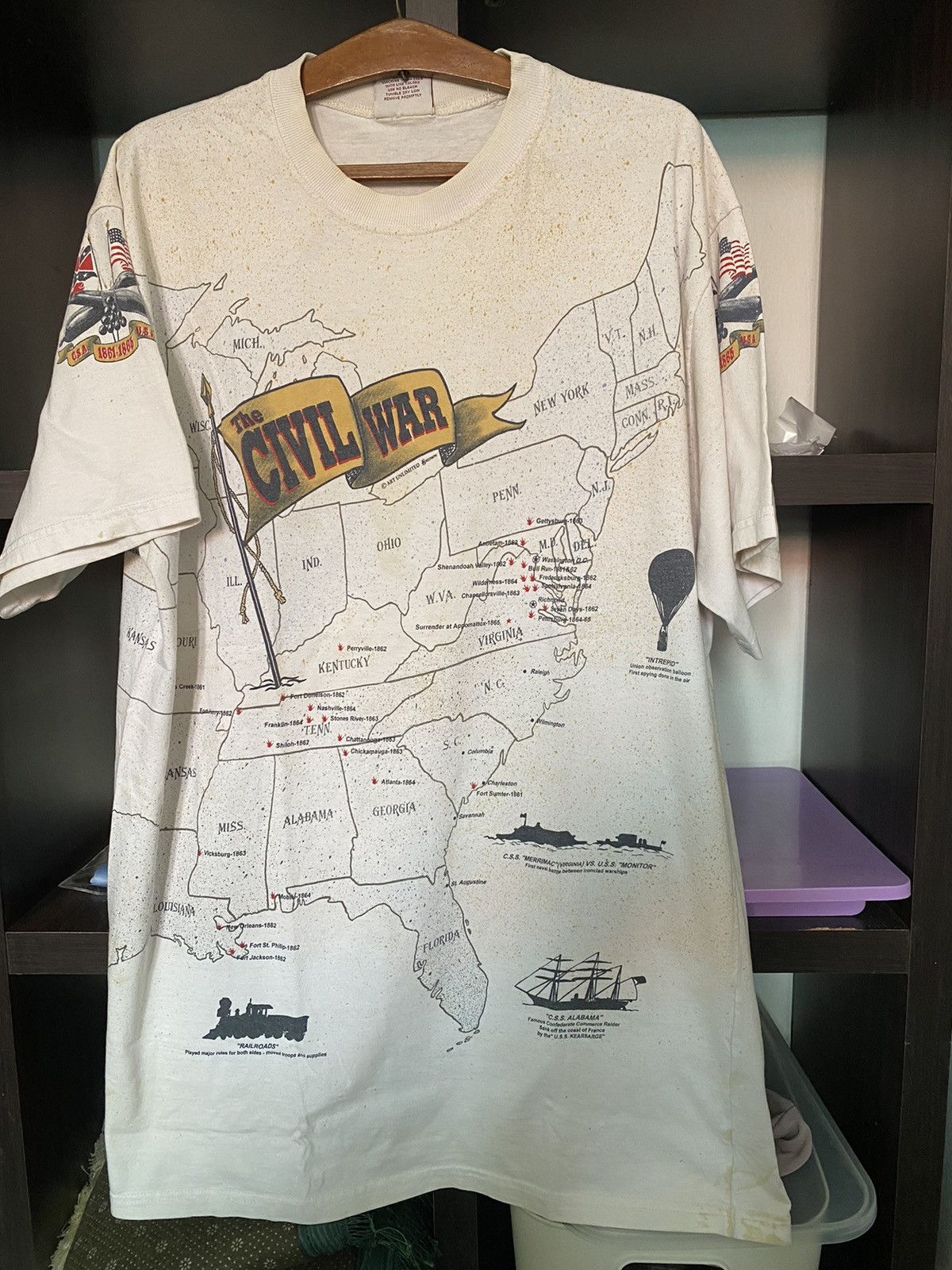 image of Made In USA x Vintage Overprint Civil War, Men's (Size Large)