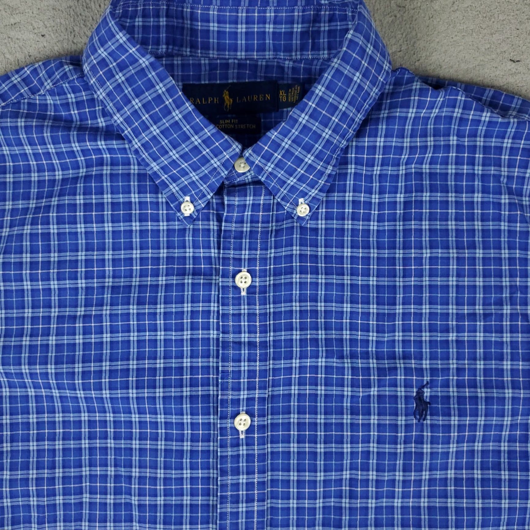 Ralph Lauren Ralph Lauren Shirt Mens XL Blue Plaid Button-Up Long Sleeve Casual Business Formal Party/Cocktail Travel Wedding Workwear Pony Logo Vintage No Size US XL / EU 56 / 4 - 2 Thumbnail