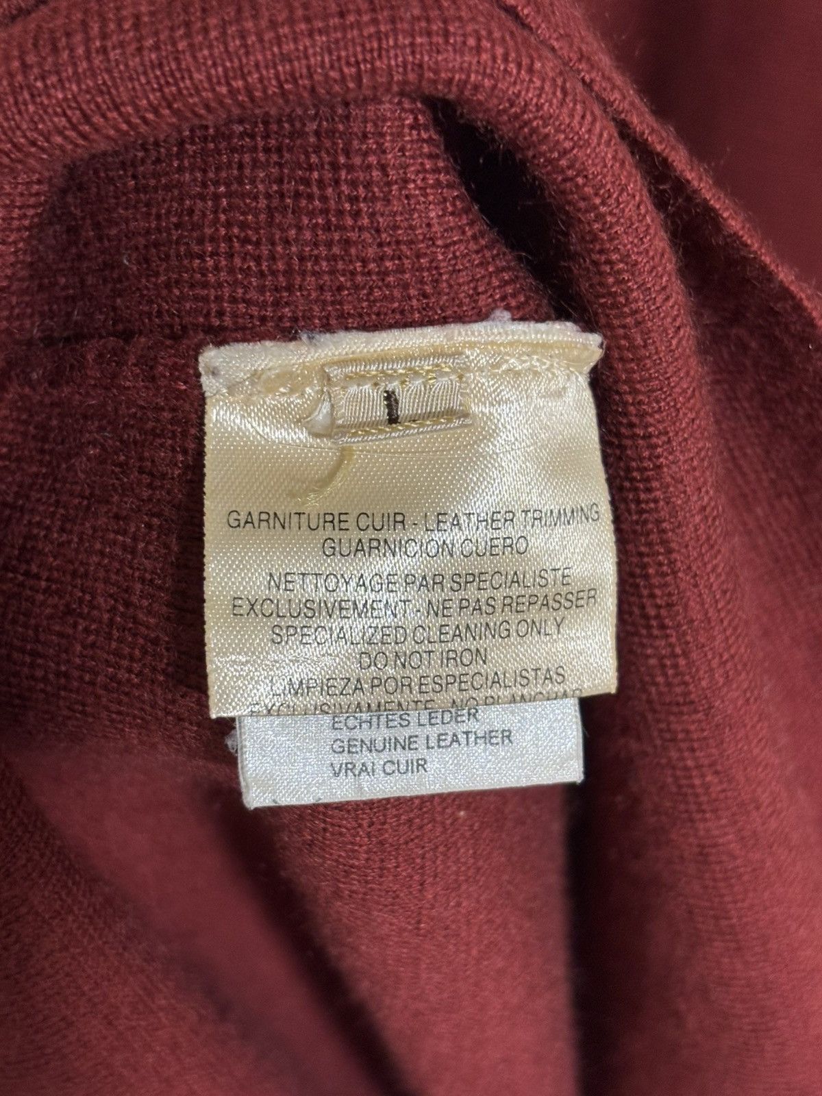 Hermes Rare Vintage Hermes Wool and Cashmere Leather Elbow Patch Size US L / EU 52-54 / 3 - 9 Thumbnail