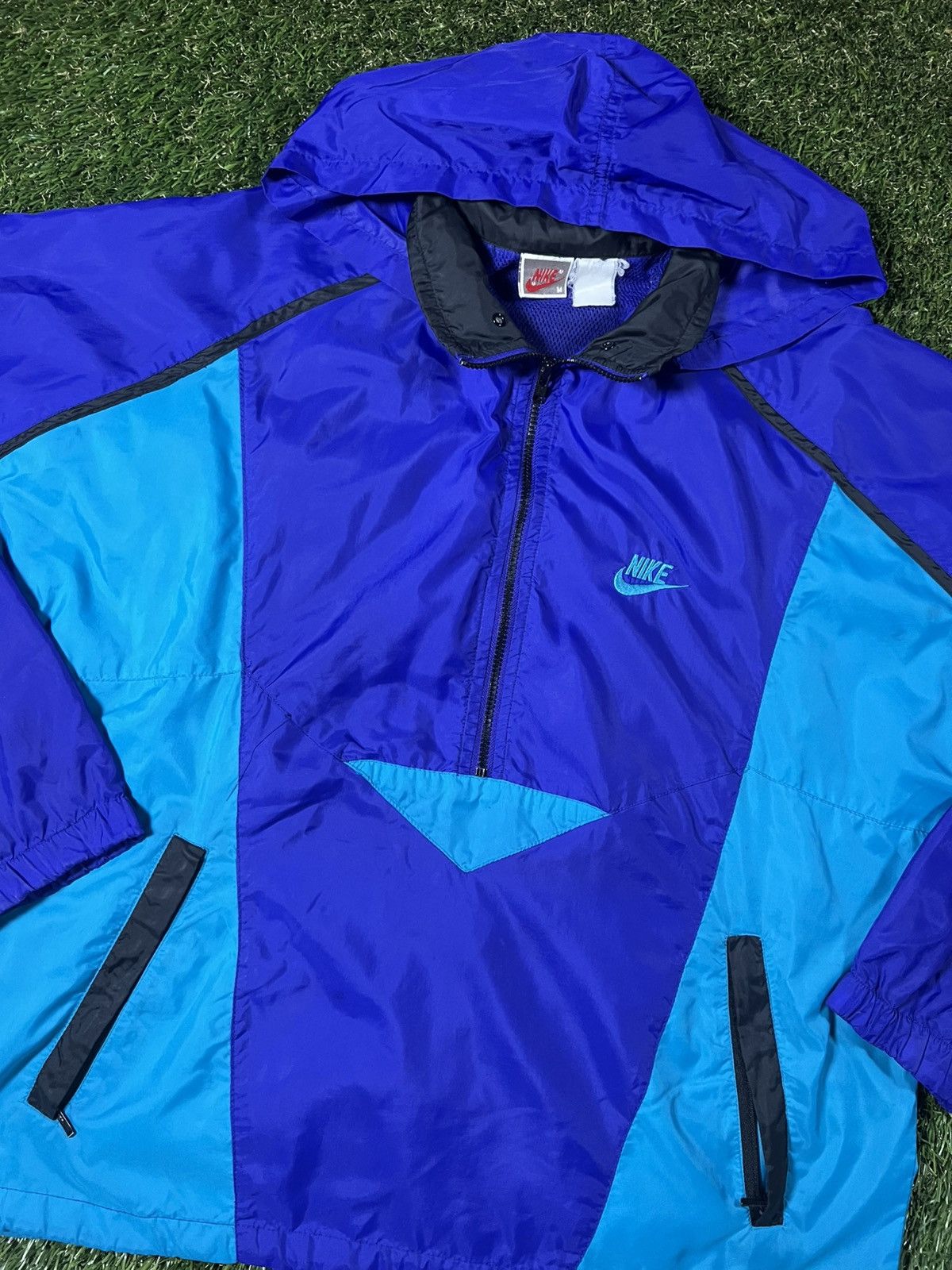 Nike Vintage 90s Nike Anorak Grail Grape Fall Windbreaker Jacket Size US M / EU 48-50 / 2 - 2 Thumbnail