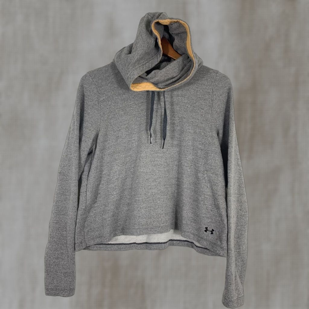 Under Armour Under Armour Women’s Sweatshirt Hoodie Cowl Neck Gray M Cropped Loose Pullover Activewear Size M / US 6-8 / IT 42-44 - 1 Thumbnail