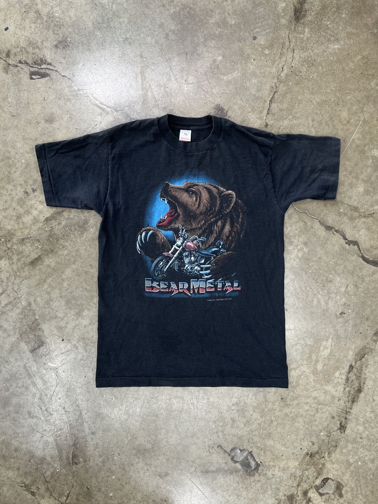 Harley Davidson Vintage 1995 90s Harley Davidson Bear Metal Motorcycle Large Size US L / EU 52-54 / 3 - 2 Thumbnail