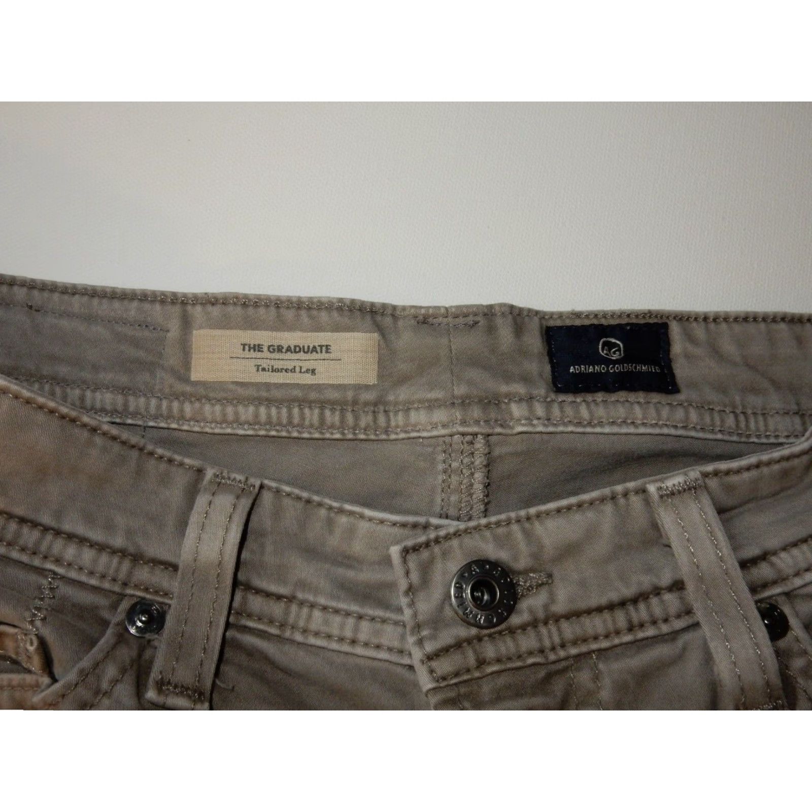 Vintage VINTAGE Adrian Goldschmeid Men's Jeans Size 29x34 Gray Slim Straight 90s Men's Size US 29 - 7 Thumbnail